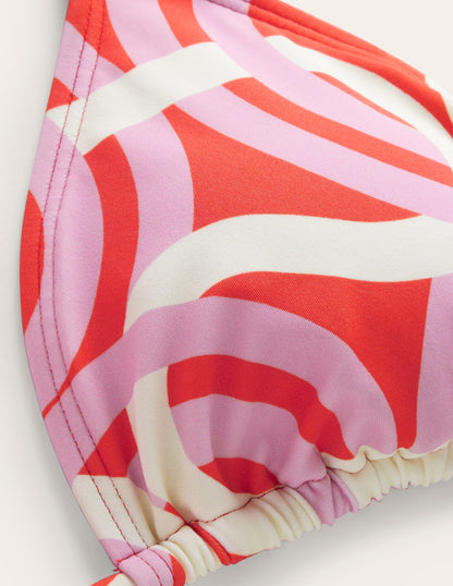 Haut de bikini Symi avec liens-Fiesta, motif Geo Whirl-6