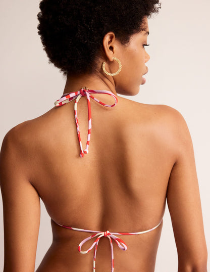 Haut de bikini Symi avec liens-Fiesta, motif Geo Whirl-3