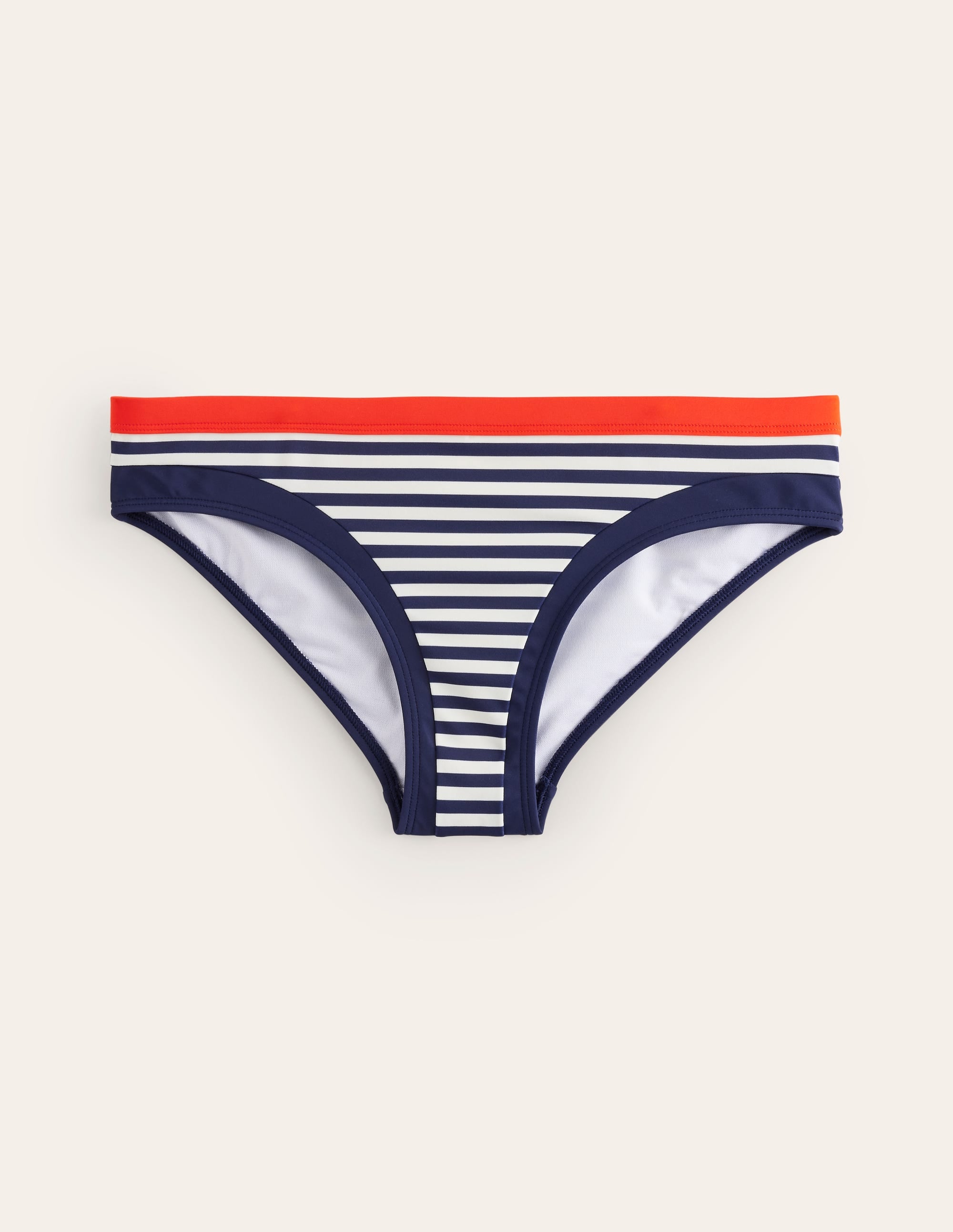 Santorini Bikinihose-Rot, Marineblau gestreift - Image 5