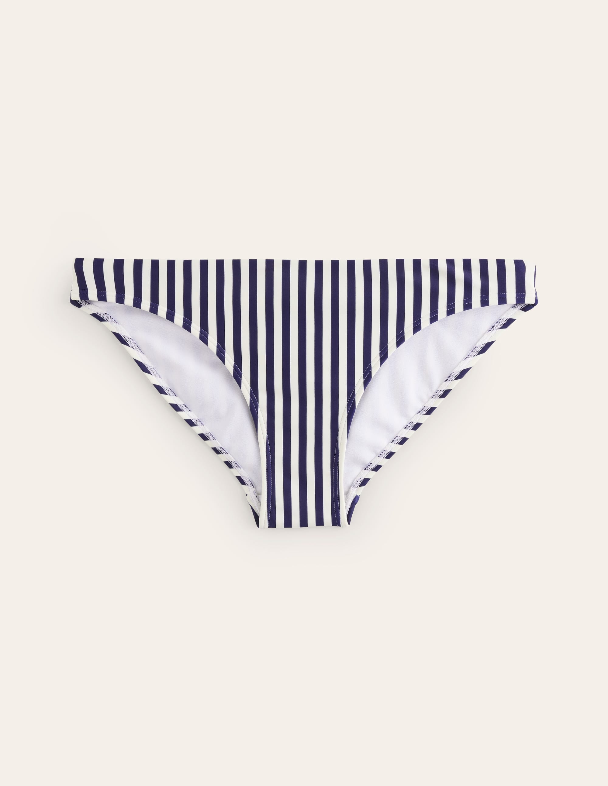 Bas de bikini intemporel-Bleu marine, rayé ivoire - Image 5