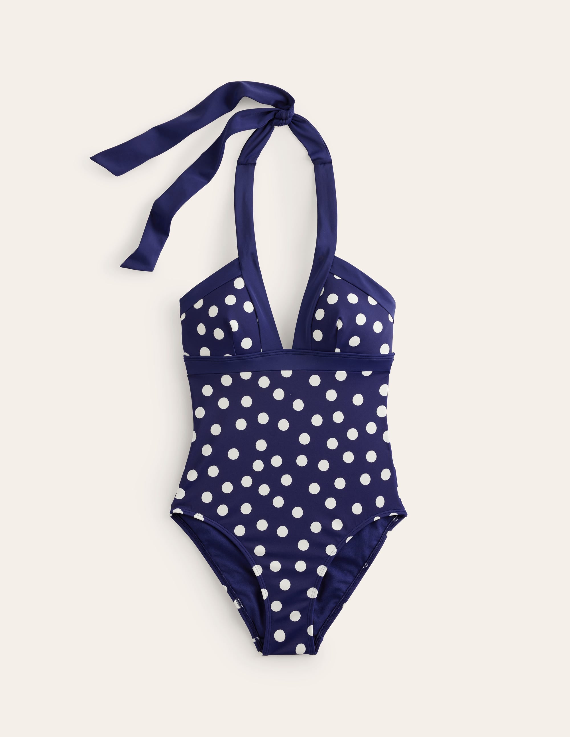 Ithaca Neckholder-Badeanzug-Marineblau Punkte - Image 5
