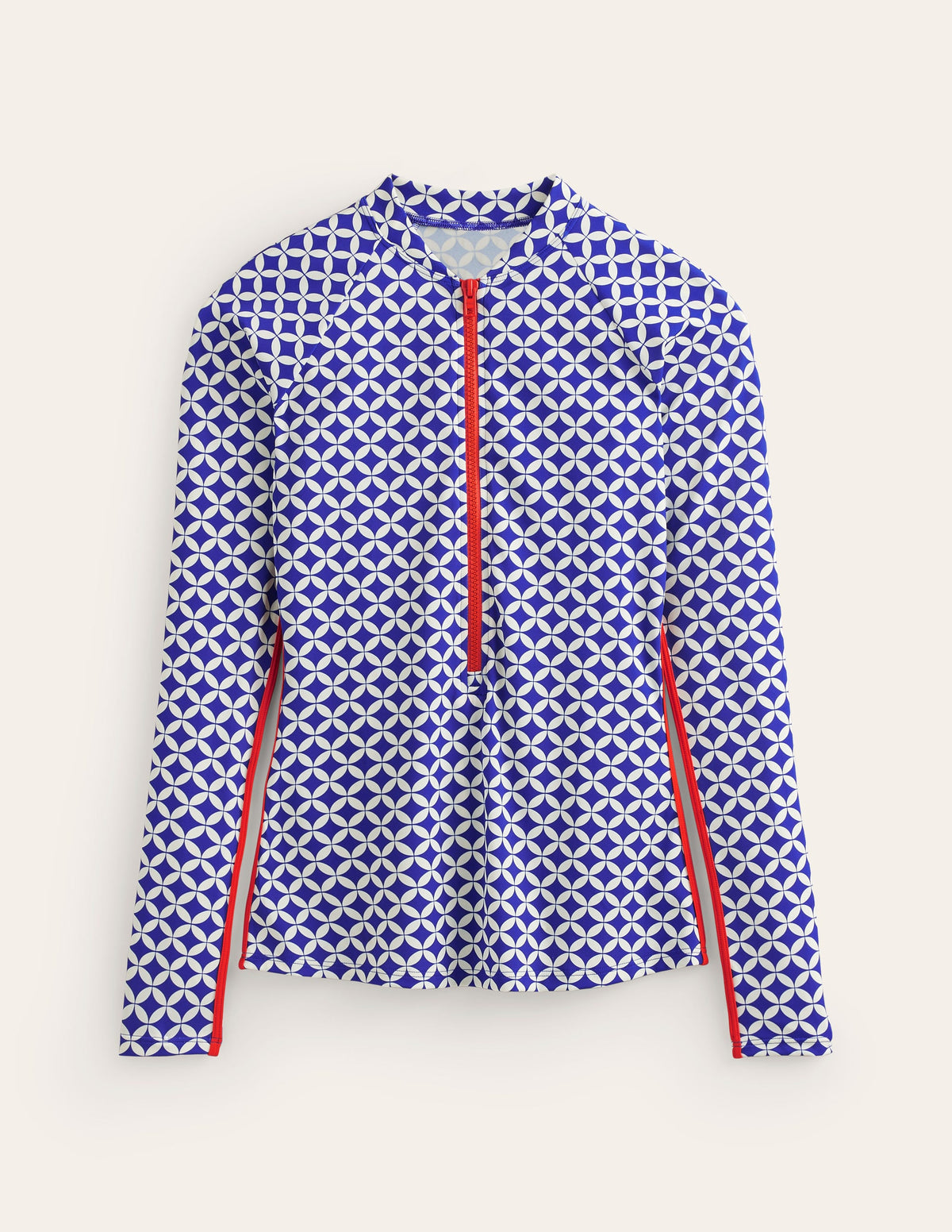 Paspeliertes Raglan-Badetop-Surf the Web, Abgestufte Diamanten - Image 5
