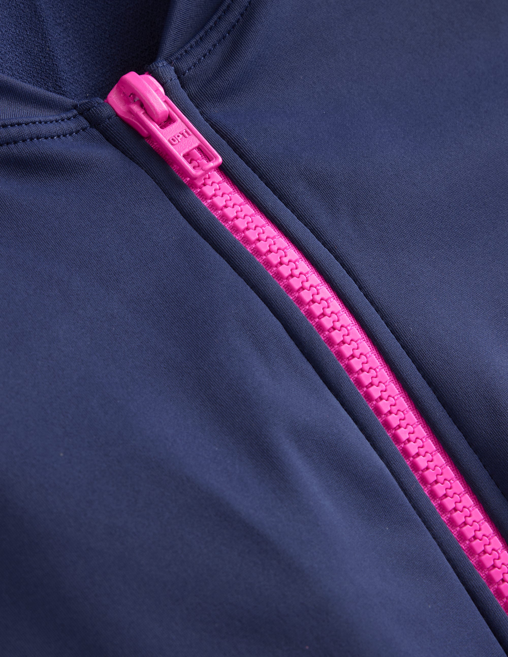 Maillot de bain sportif avec passepoil-Colourblock bleu marine/super rose - Image 6