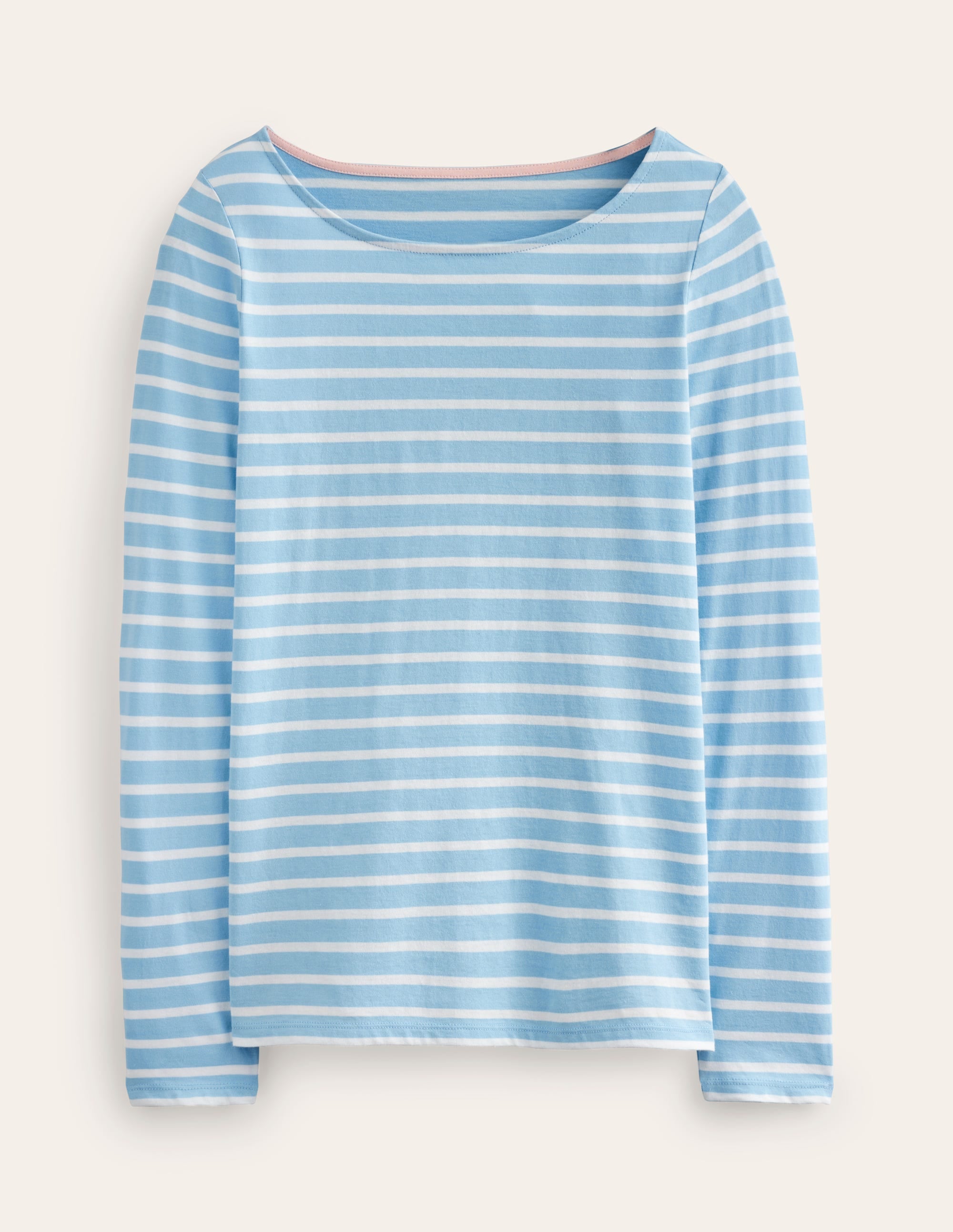 Ella Breton-Shirt mit langen Ärmeln-Helles Blau, Naturweiß Streifen - Image 5