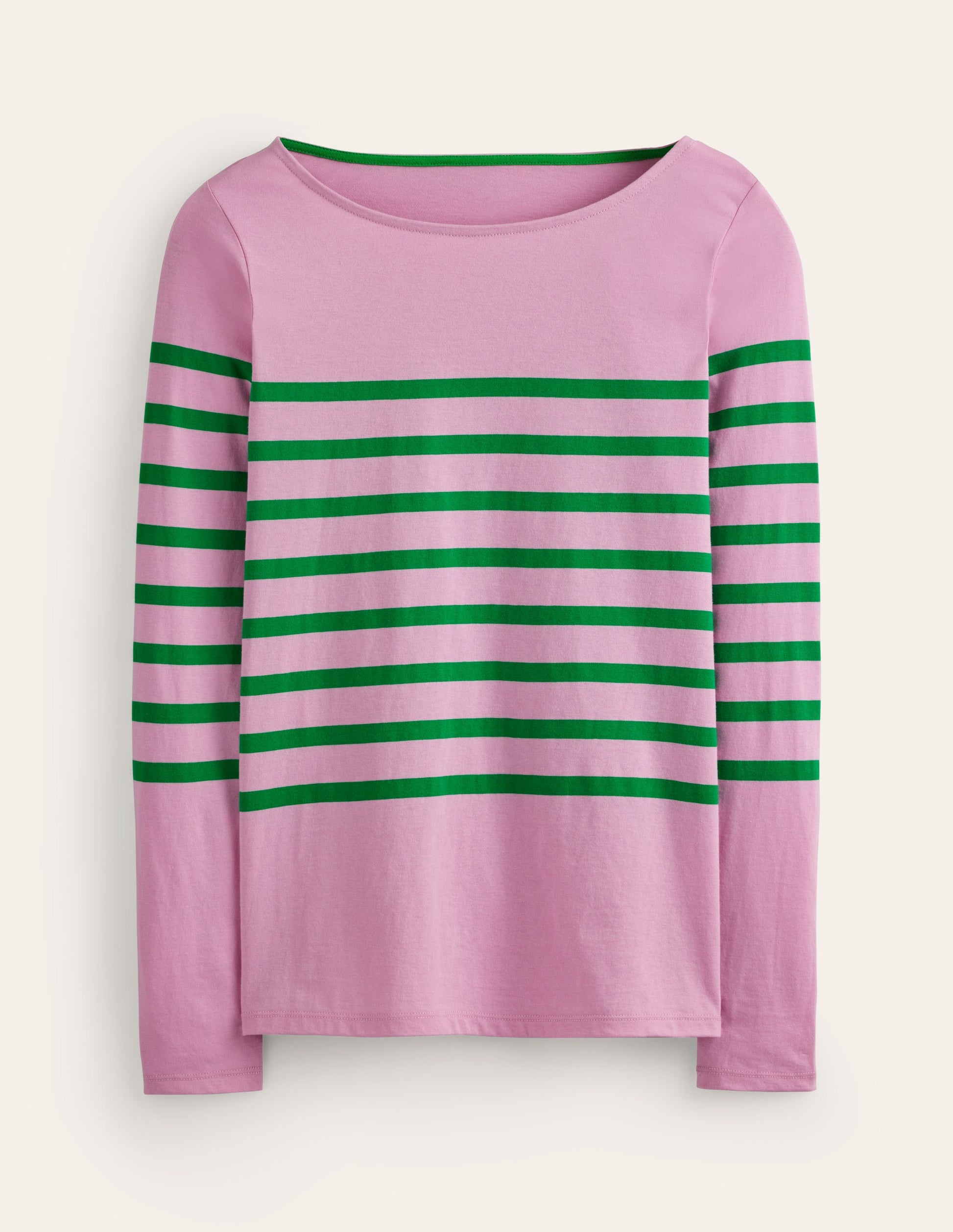 Ella Breton-Shirt mit langen Ärmeln-Rosa, Grün Anordnung-5