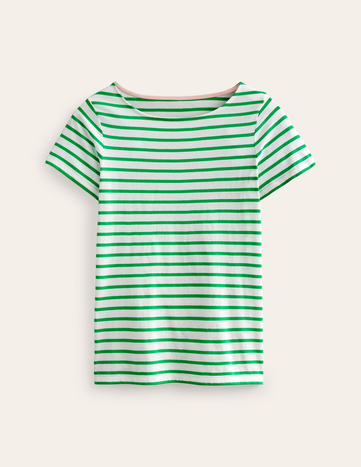 Ella Bretonshirt mit kurzen Ärmeln-Naturweiß, Grün-5