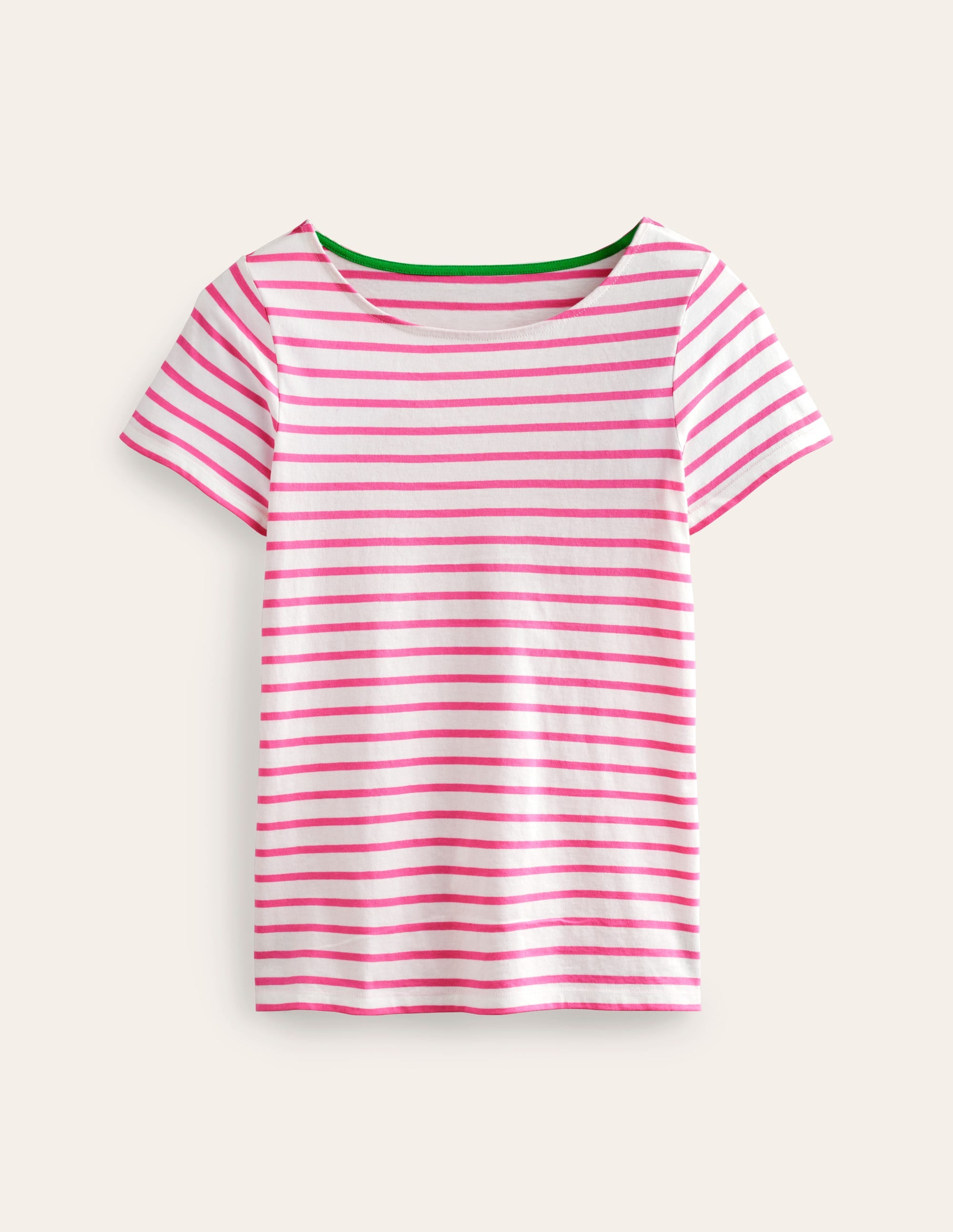 Ella Bretonshirt mit kurzen Ärmeln-Naturweiß, Rosa - Image 5