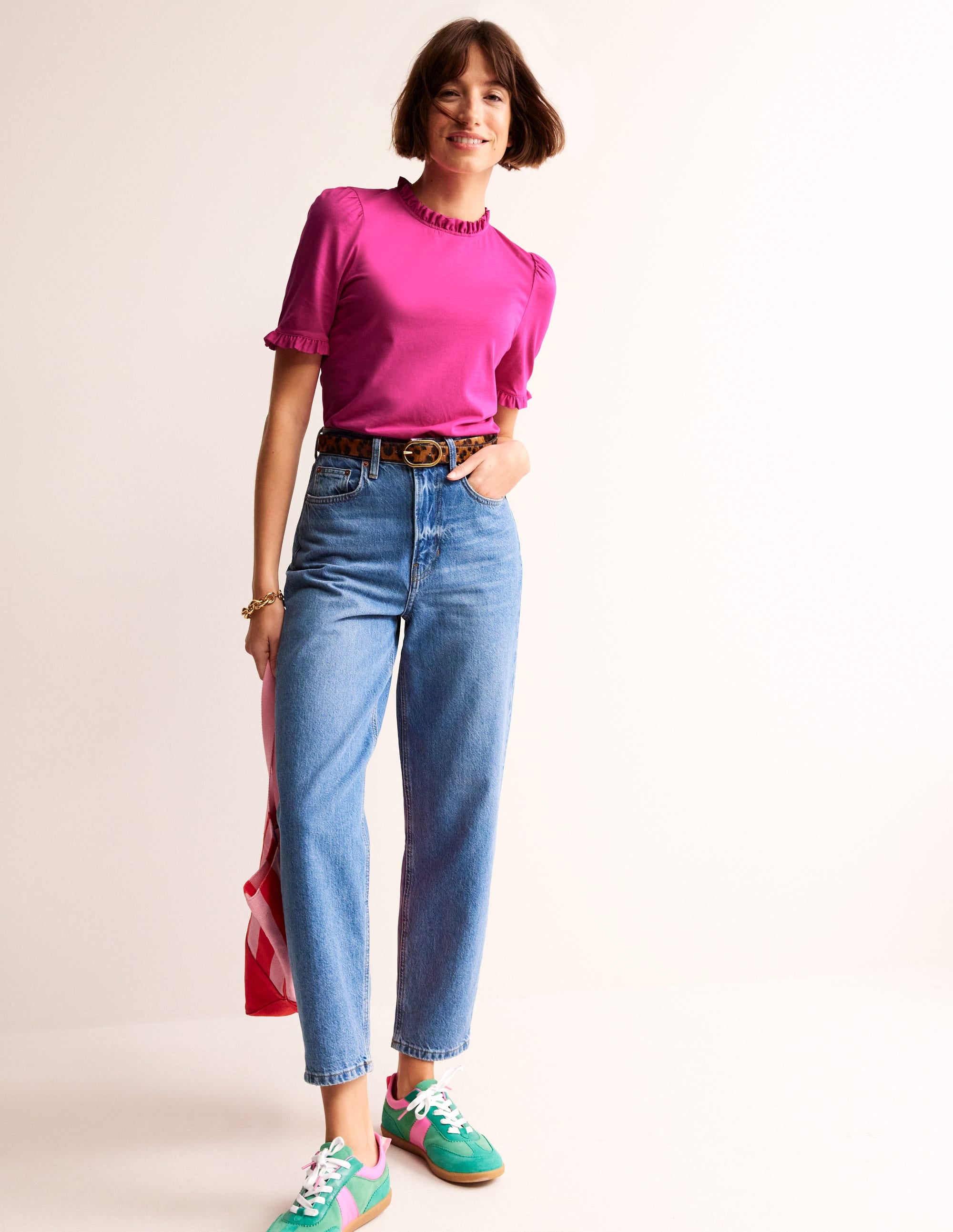 T-shirt volanté ultra-doux-Magenta - Image 4