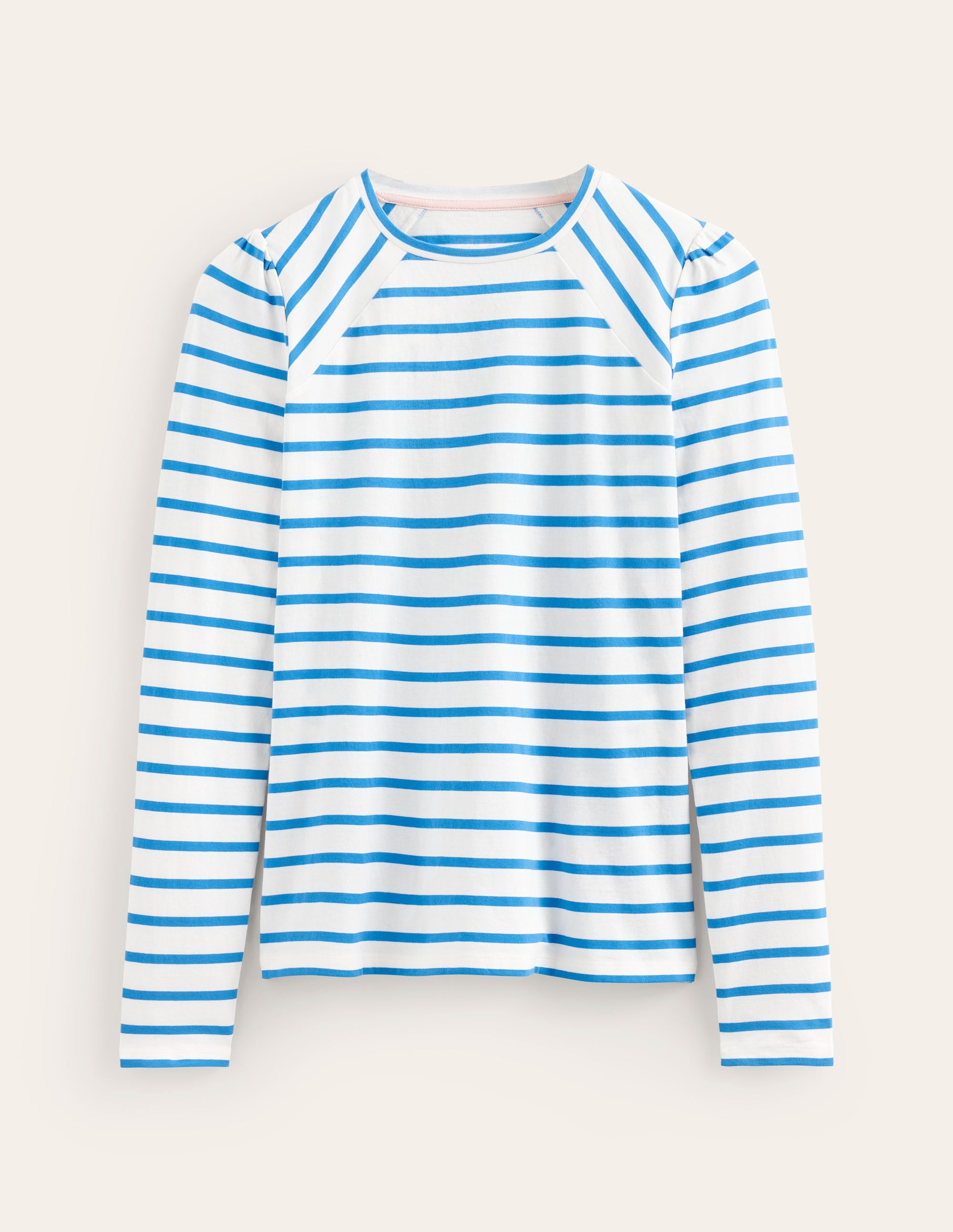T-shirt Arabella à rayures-Bleu brillant - Image 5