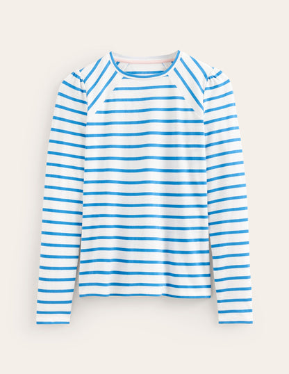 Arabella Gestreiftes T-Shirt-Leuchtendes Blau-5