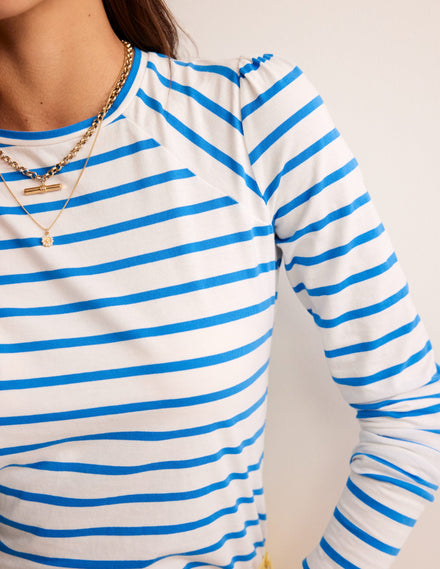 Arabella Gestreiftes T-Shirt-Leuchtendes Blau