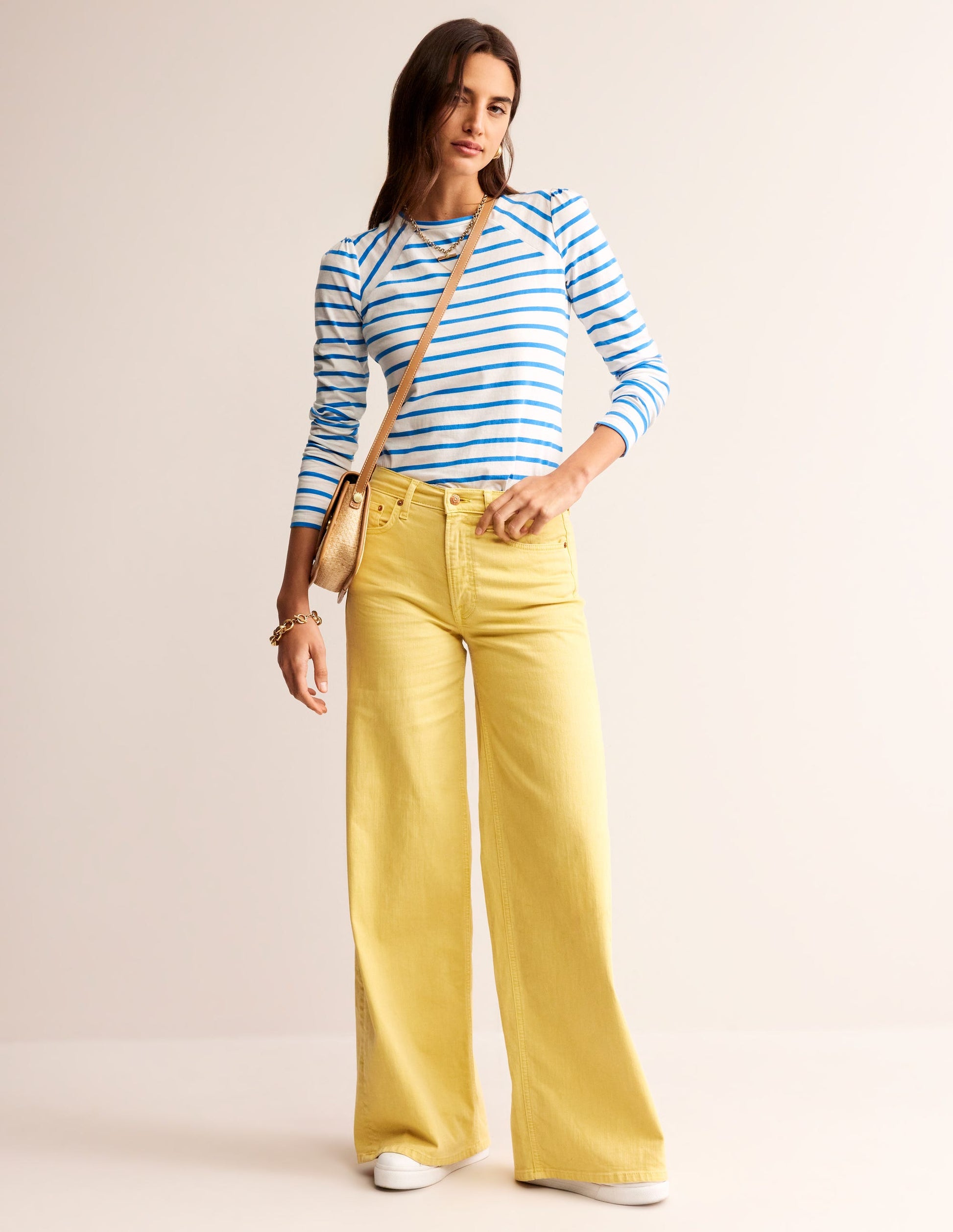 Arabella Gestreiftes T-Shirt-Leuchtendes Blau-4