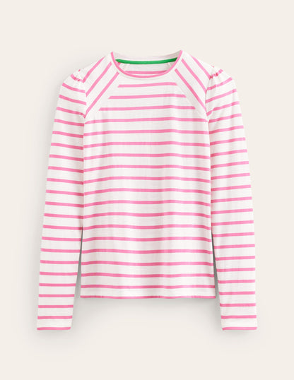 Arabella Gestreiftes T-Shirt-Sangria Sonnenuntergang-5