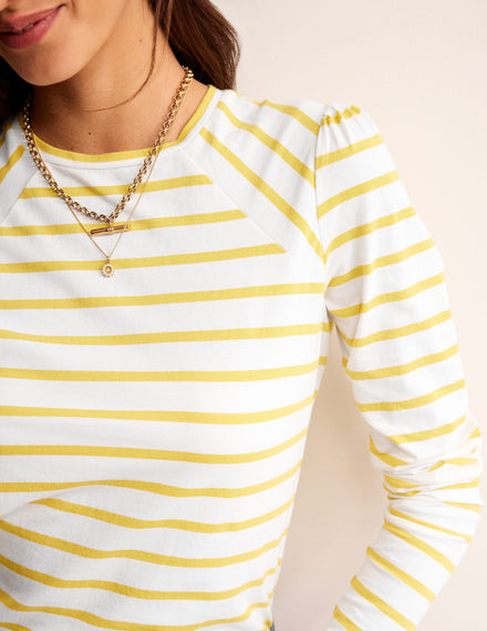 Arabella Gestreiftes T-Shirt-Maracuja