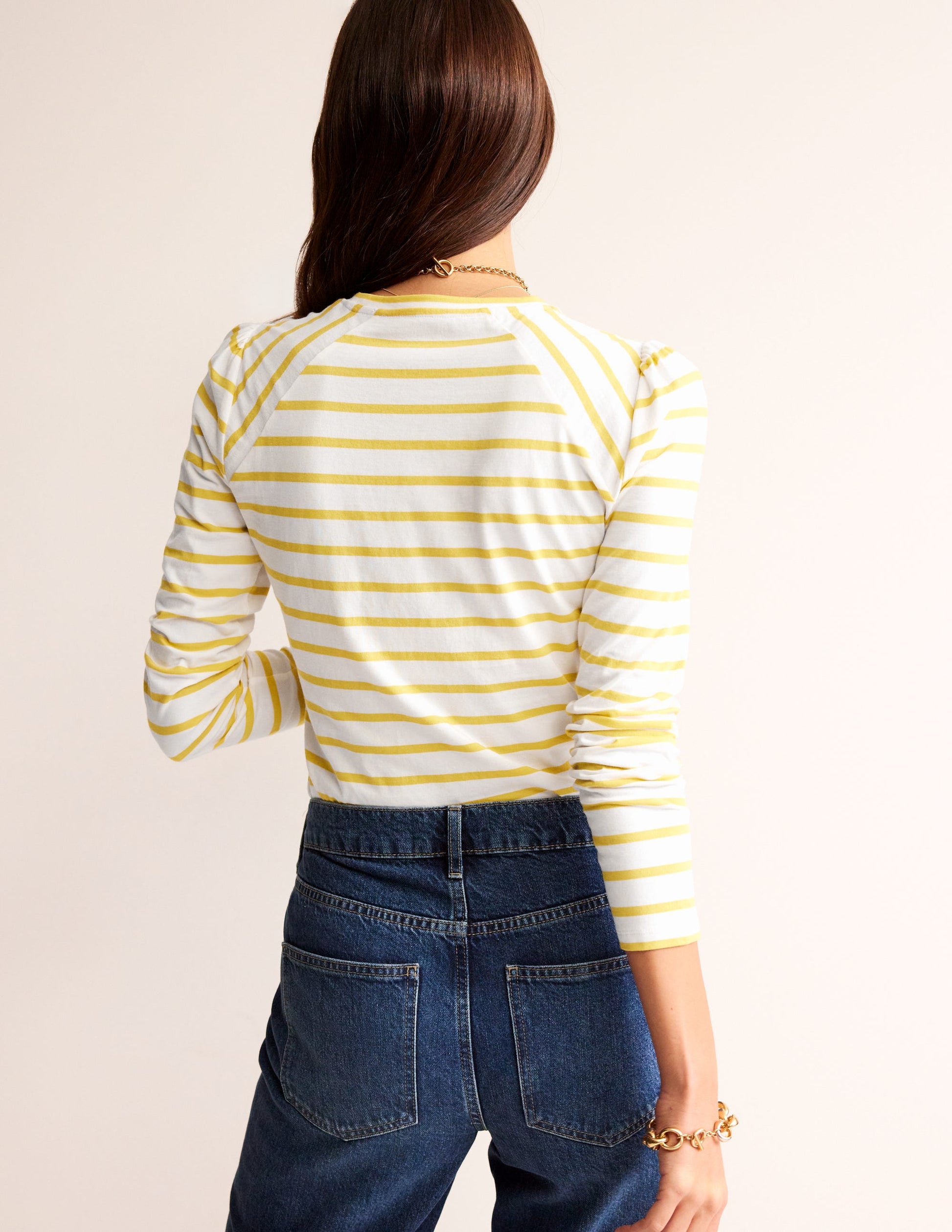 Arabella Gestreiftes T-Shirt-Maracuja-3
