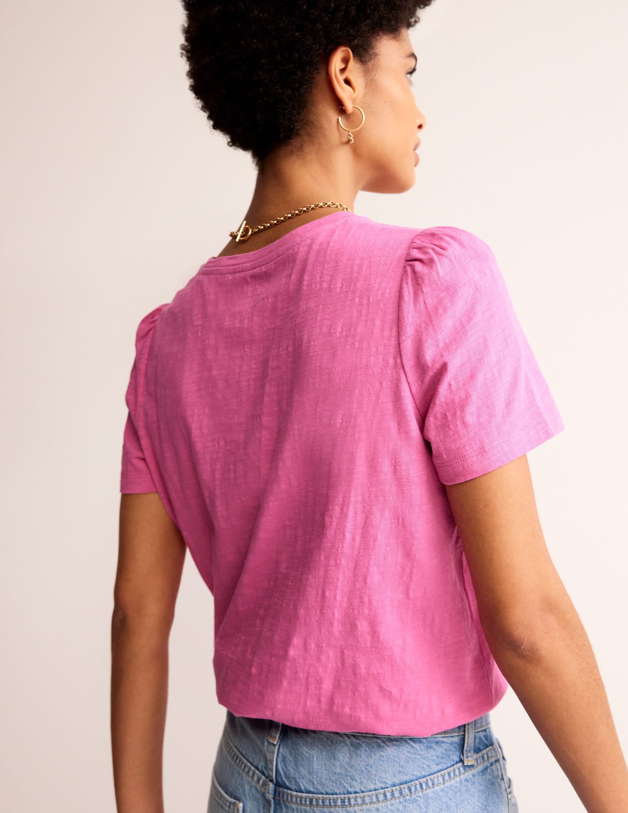 T-shirt en coton à manches bouffantes-Beacon - Image 3