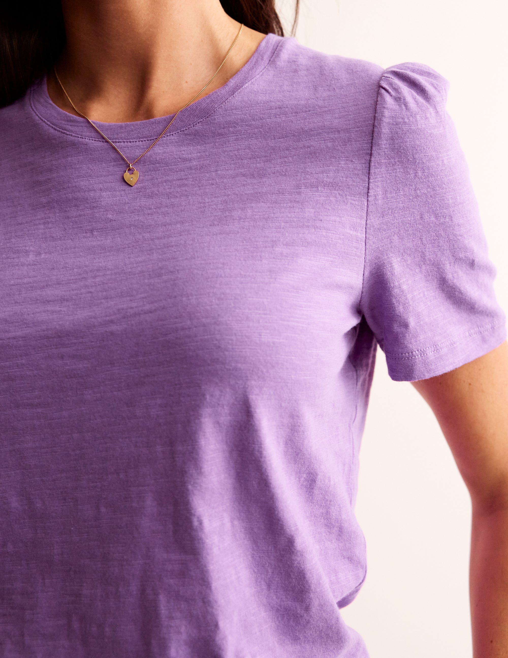 T-Shirt aus Baumwolle mit Puffärmeln-Schwertlilie - Image 3