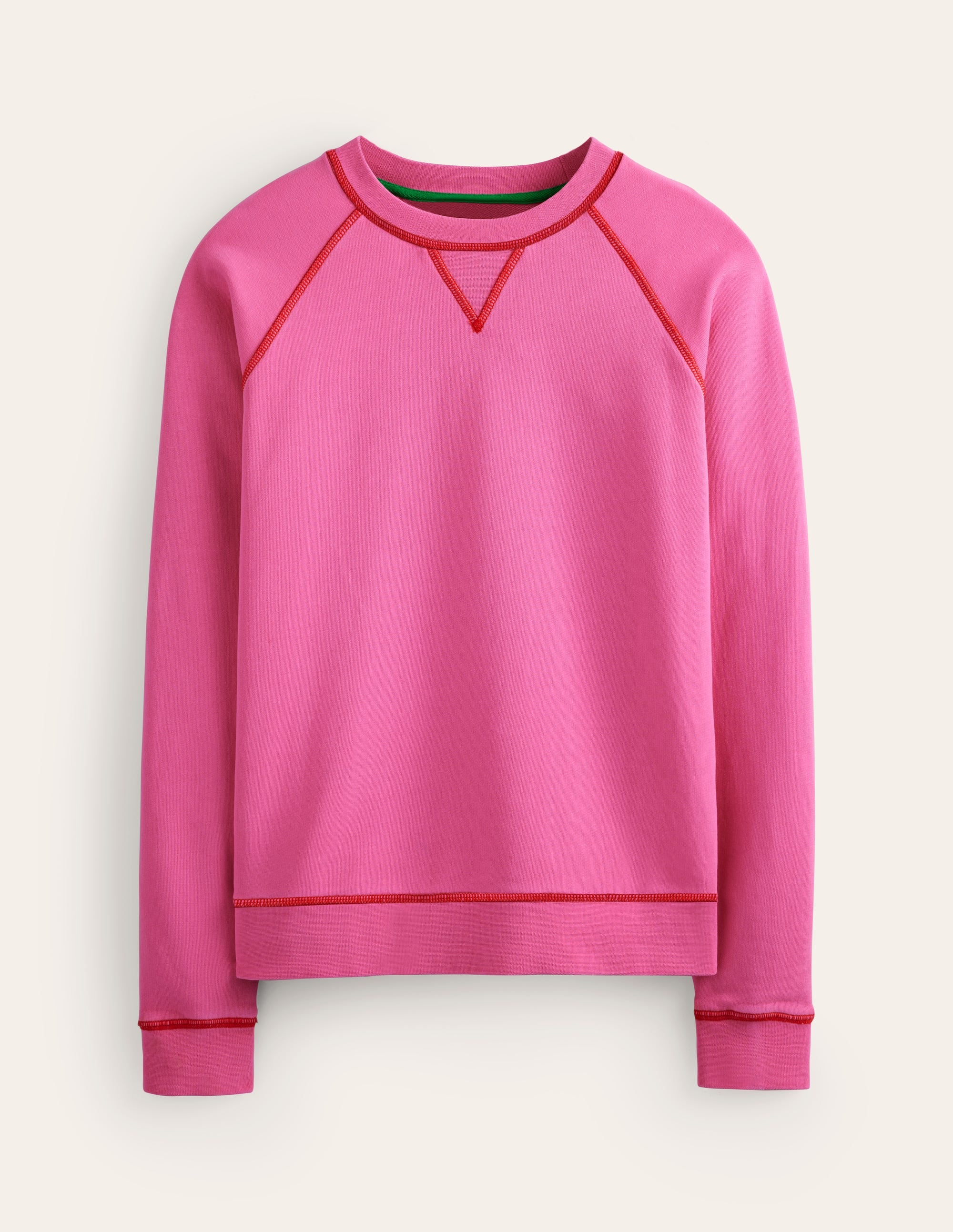 Raglan-Sweatshirt mit Waschung-Sangria Sonnenuntergang - Image 6