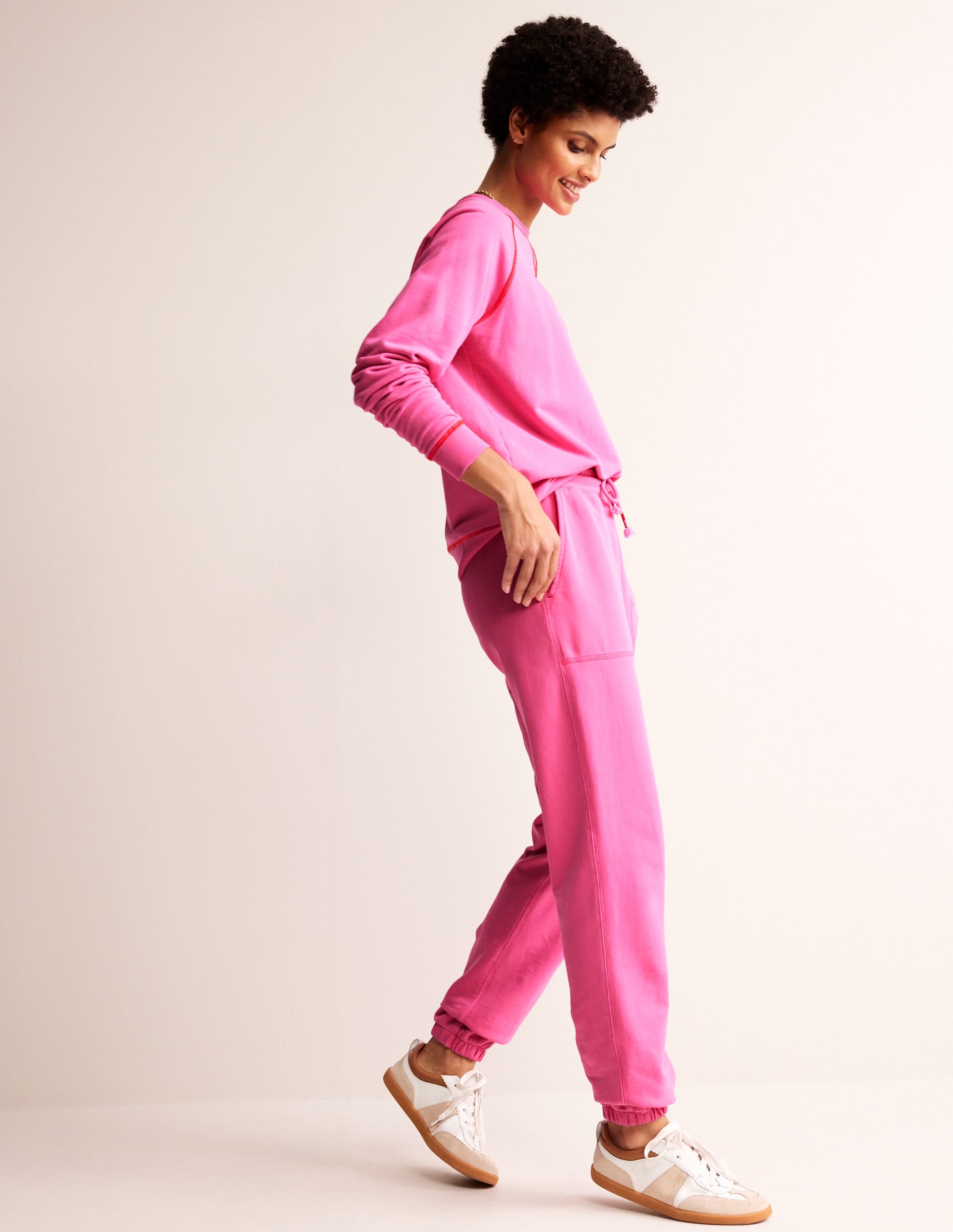 Raglan-Sweatshirt mit Waschung-Sangria Sonnenuntergang - Image 4