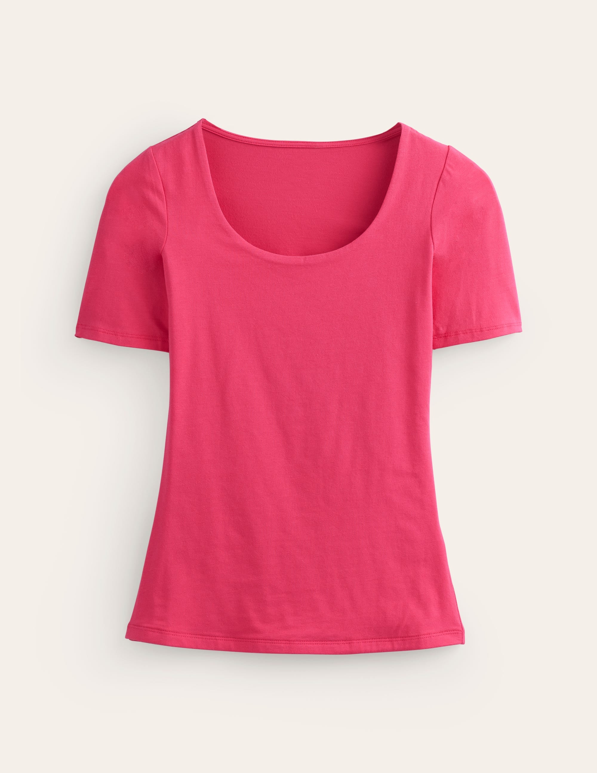 Doppellagiges T-Shirt mit tiefem Rundhalsausschnitt-Rosa neu gedacht - Image 5