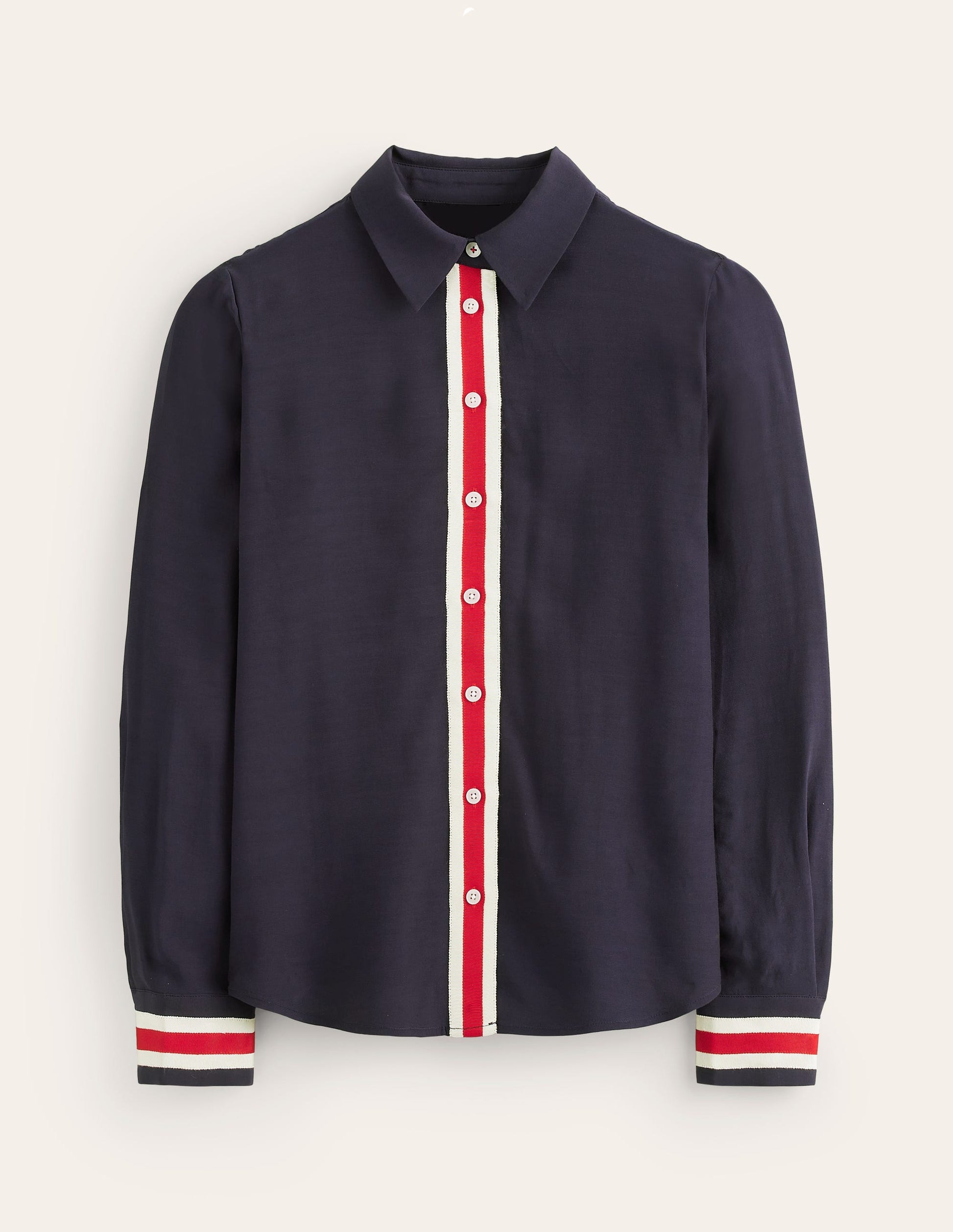 Sienna Hemd mit Spitzendetail-Marineblau-6