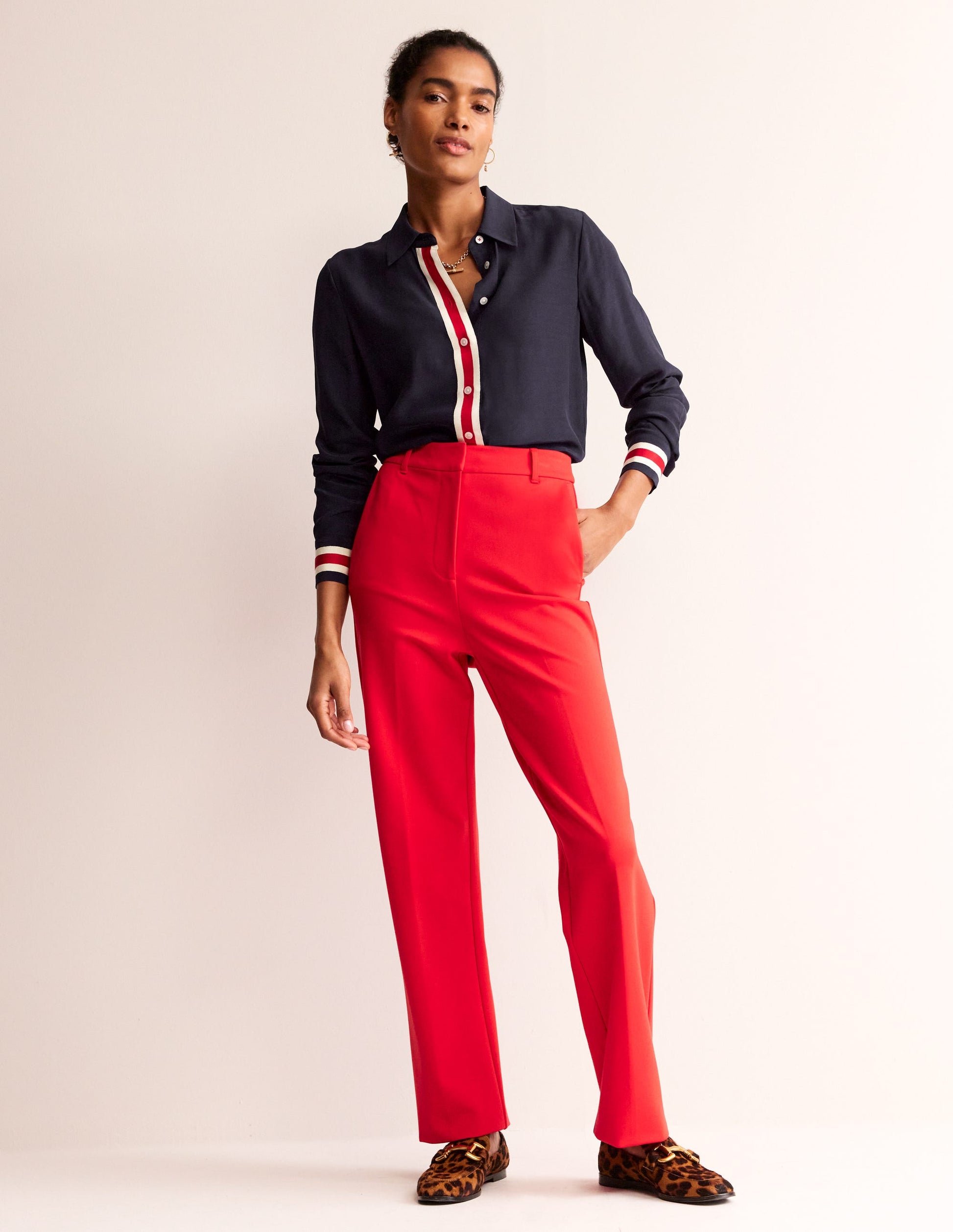 Sienna Hemd mit Spitzendetail-Marineblau-4