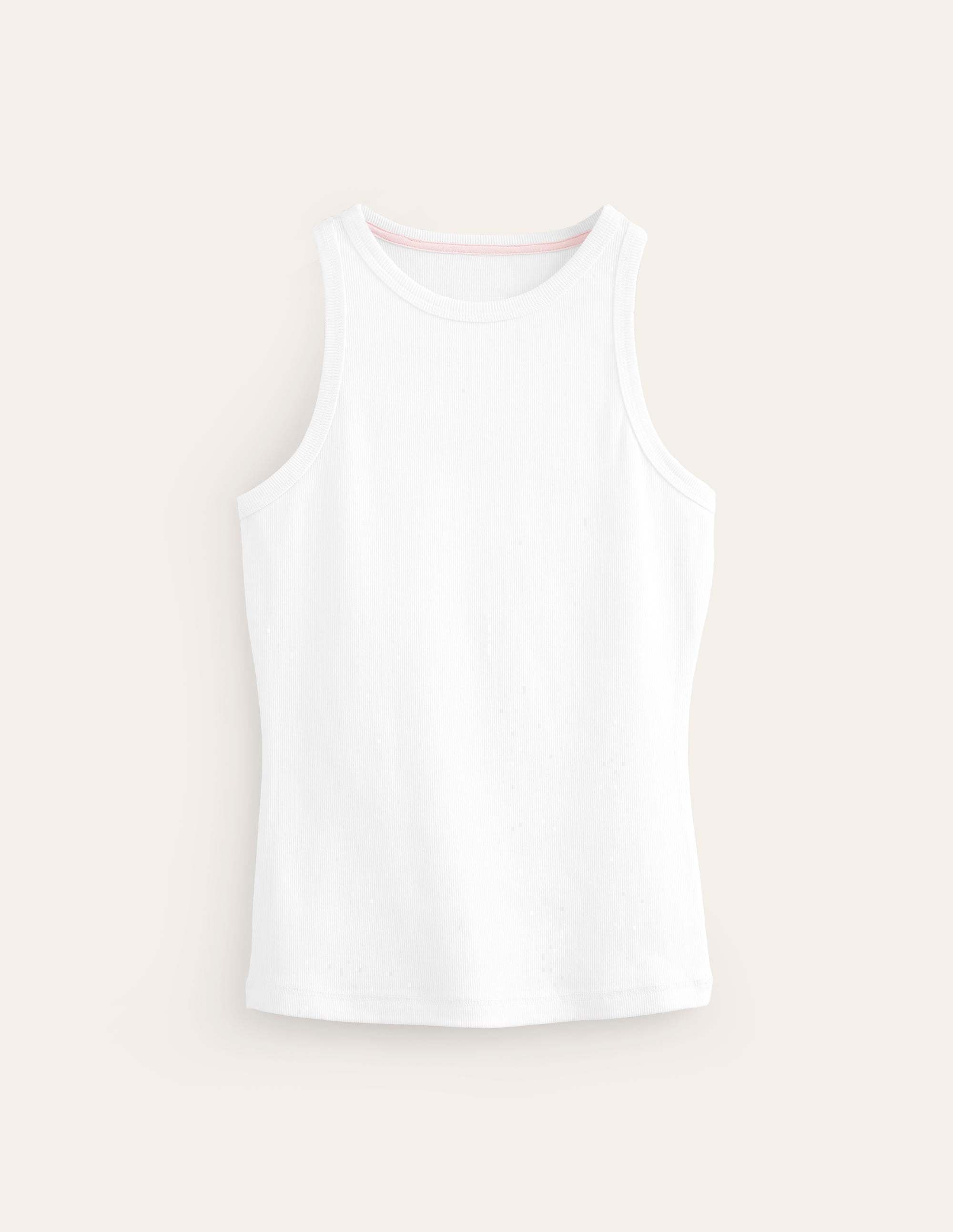 Ribbed Racer Vest-White - Image 5