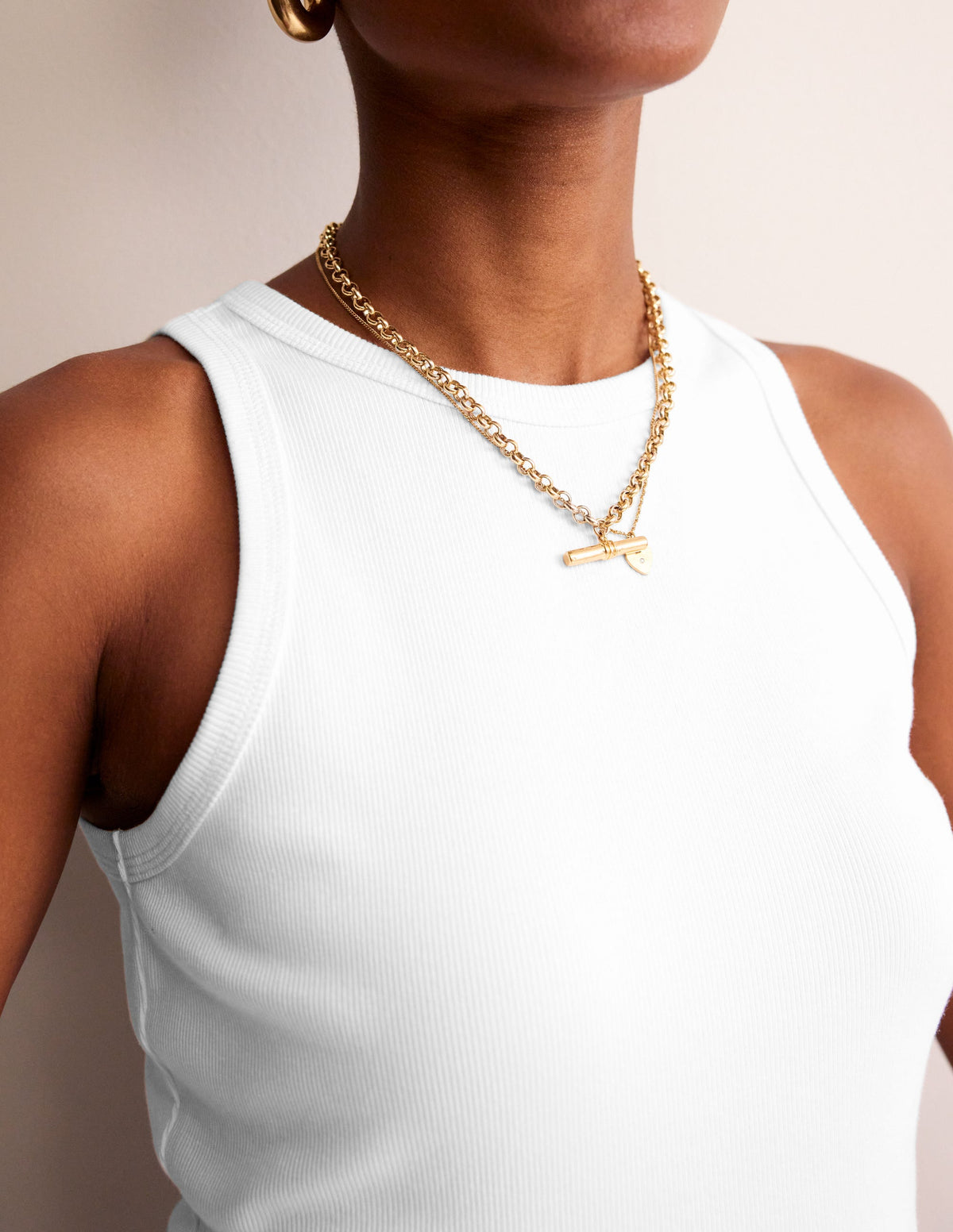 Ribbed Racer Vest-White-2
