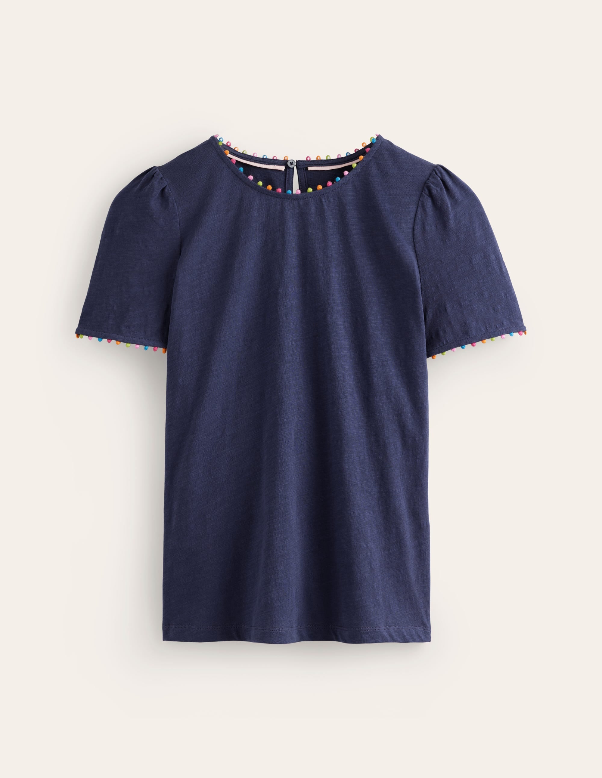 T-shirt Ali en jersey-Bleu Marine, Petits Pois - Image 5