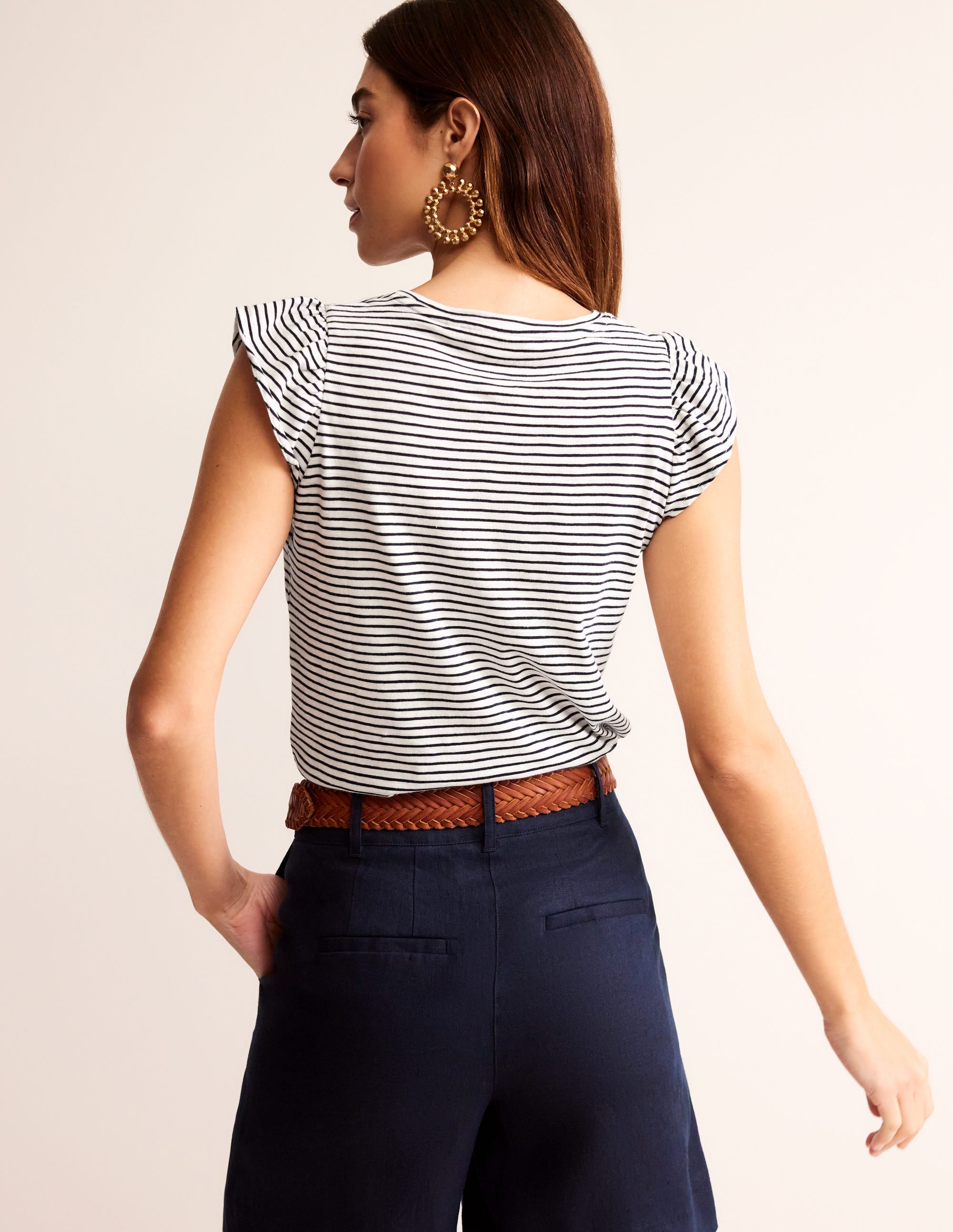 Top vaporeux en coton-Black - Image 3
