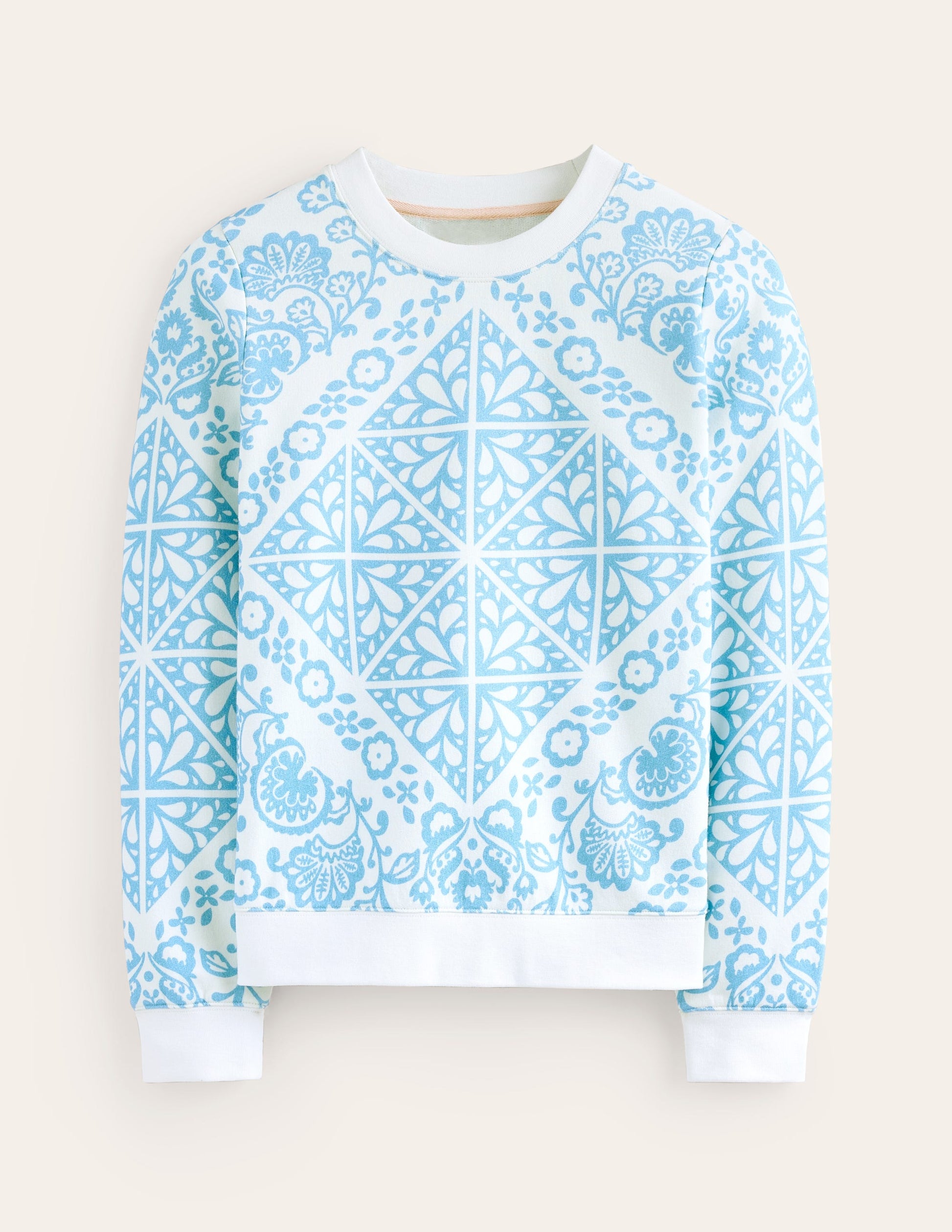 Hannah Printed Sweatshirt-Ivory, Mosaic Terrace-5