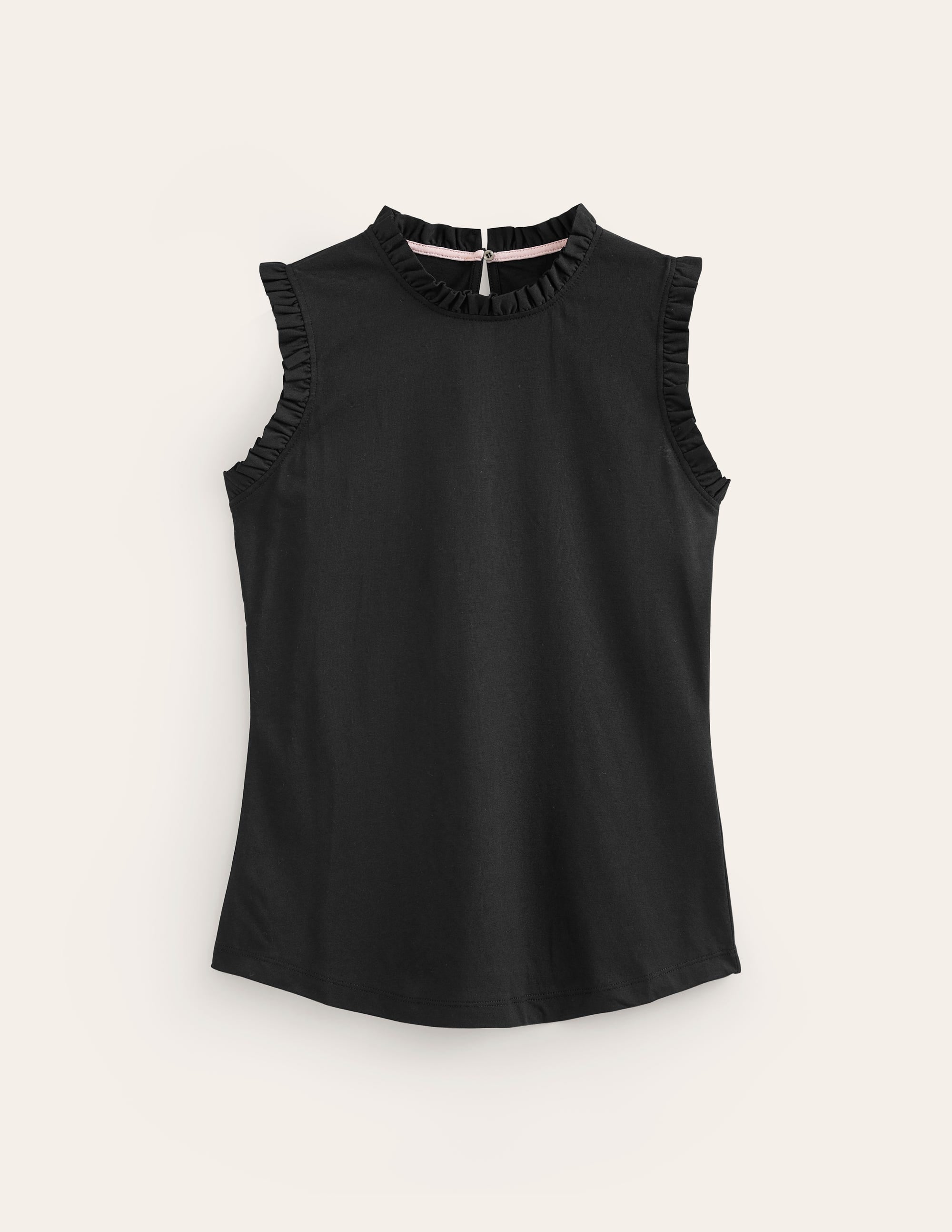 Superweiches Top mit Rüschendetail-Schwarz - Image 5