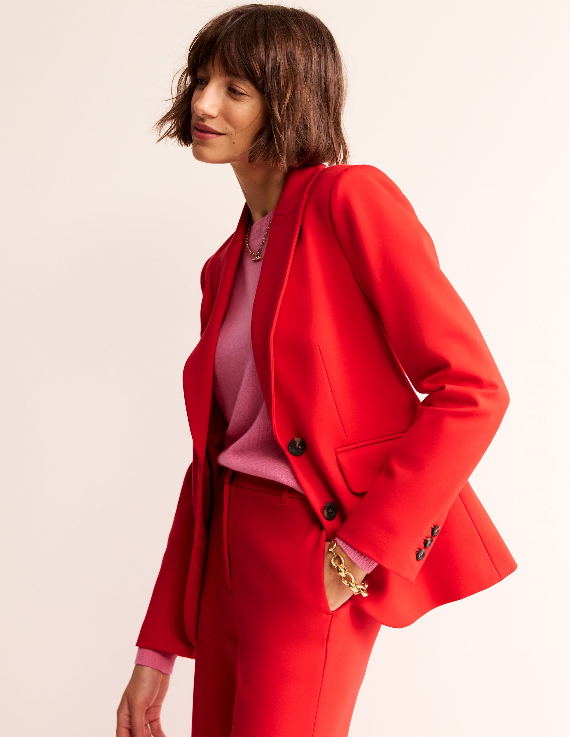 Blazer Marylebone en point de Rome-Grenade - Image 1