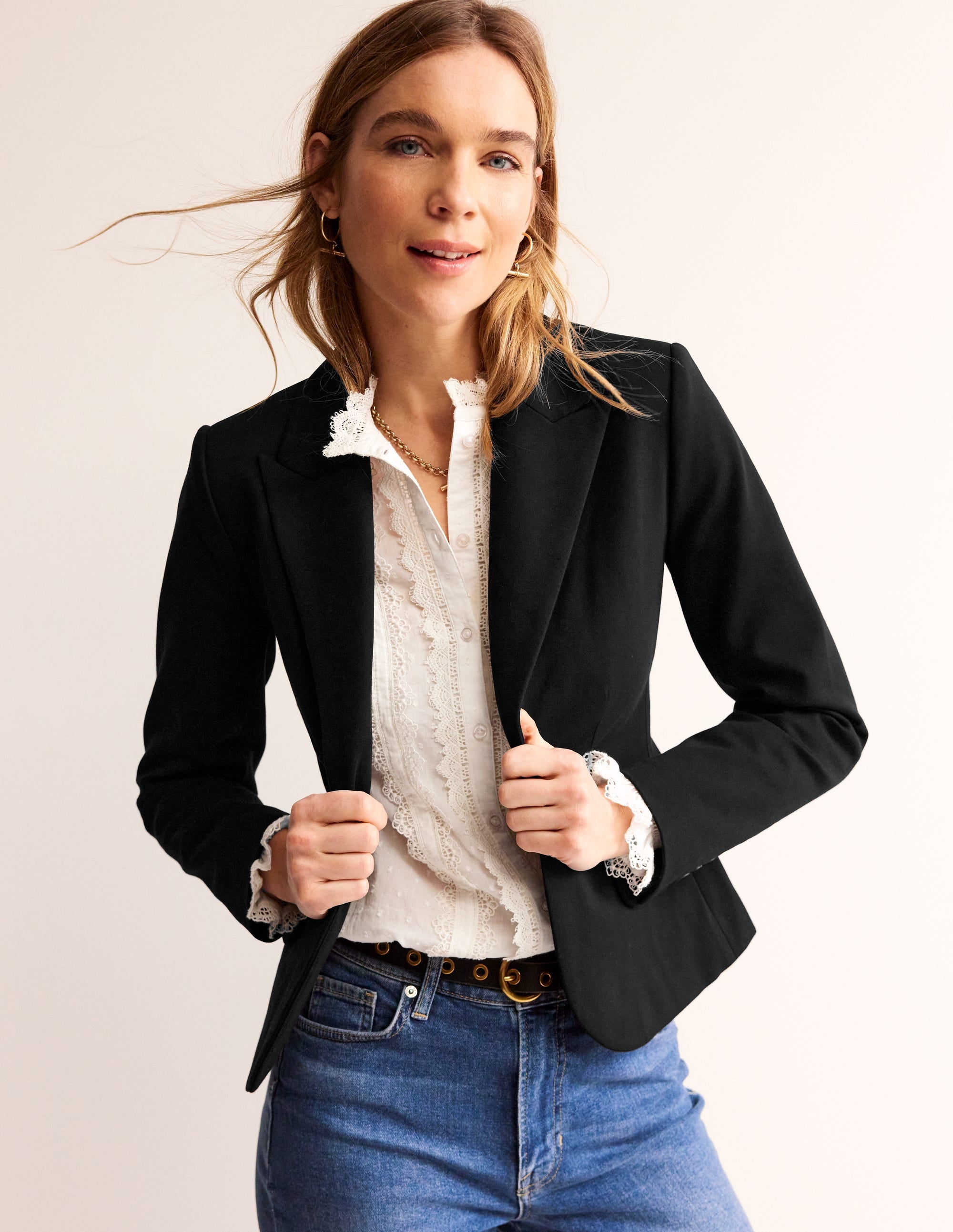 Canonbury Ponte Blazer-Black - Image 1