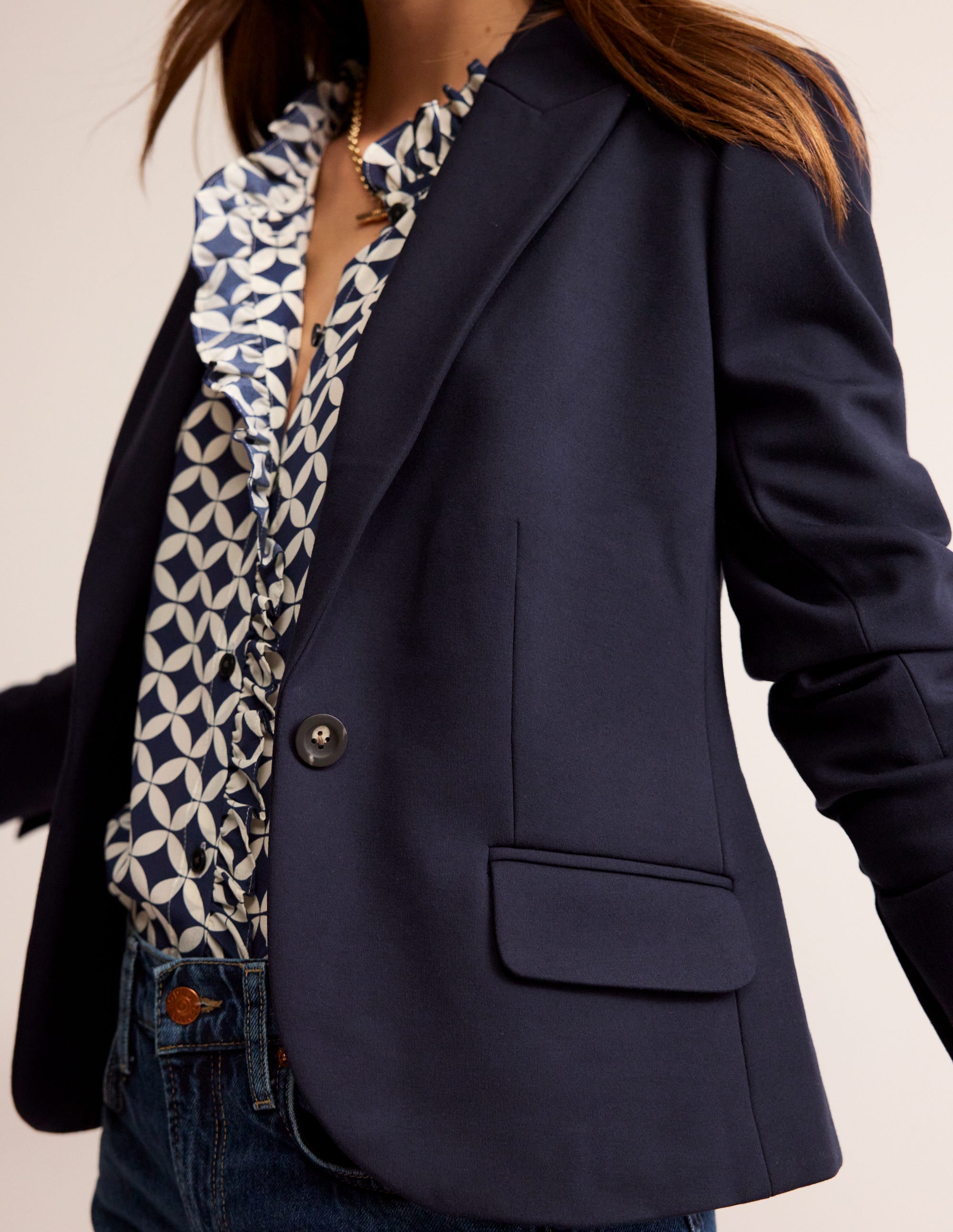 Blazer Canonbury en jersey-Bleu marine - Image 2