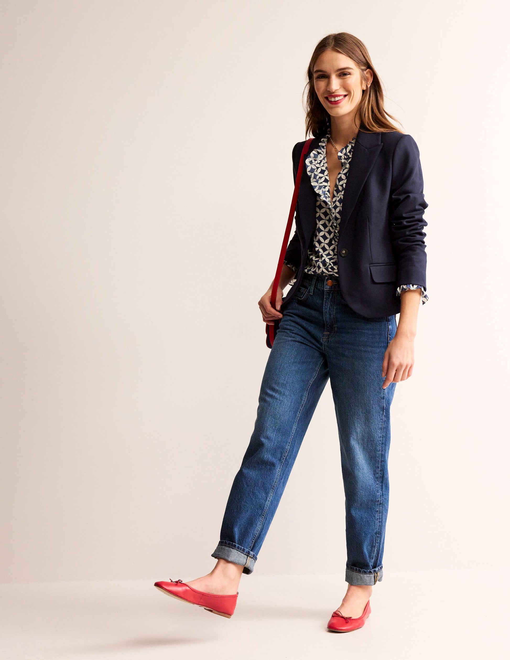 Blazer Canonbury en jersey-Bleu marine-4