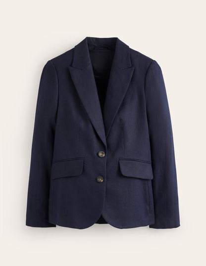 Marylebone Leinenblazer-Aqua Marine Marl