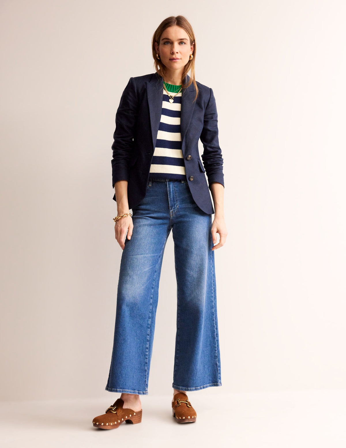 Marylebone Leinenblazer-Aqua Marine Marl - Image 4