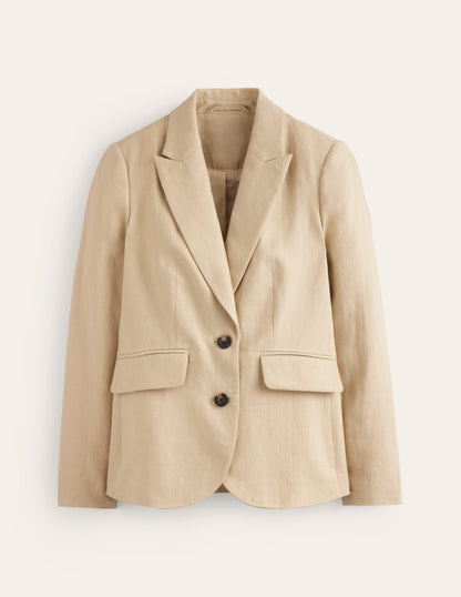 Marylebone Linen Blazer-Neutral