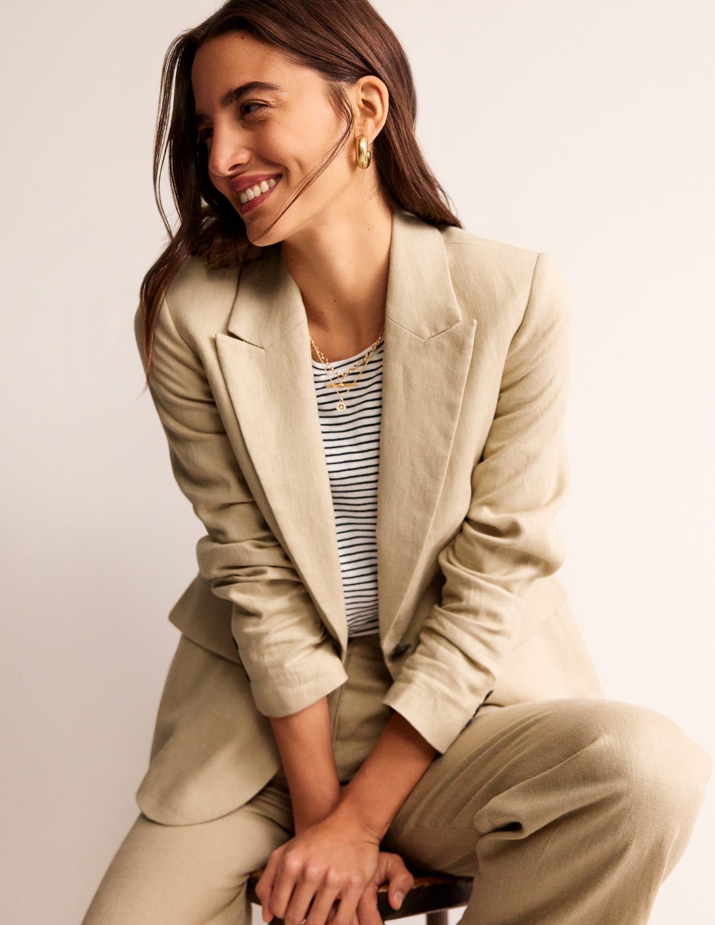 Marylebone Leinenblazer-Beige