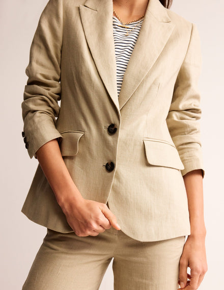 Marylebone Leinenblazer-Beige