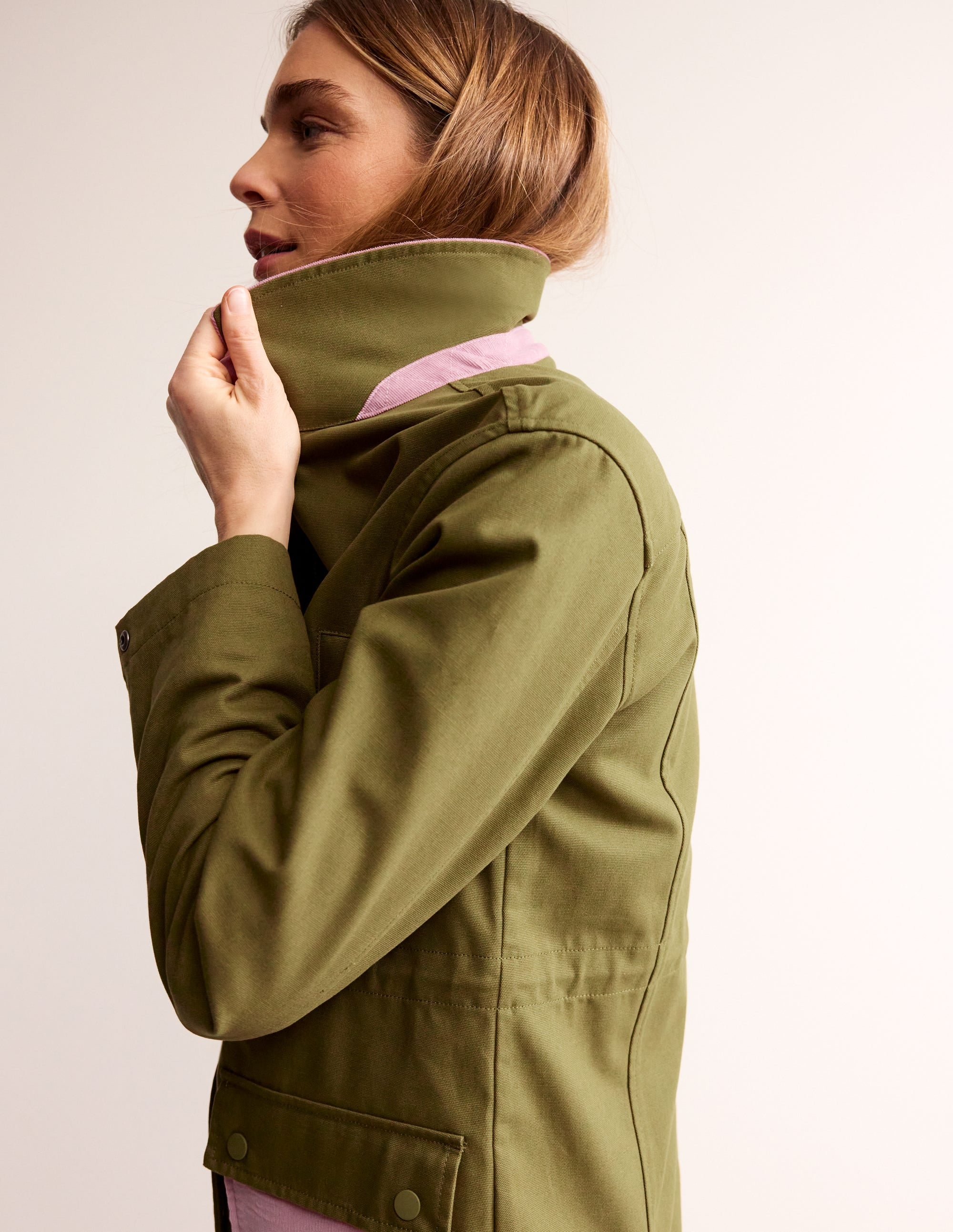 Barn Mantel-Dunkles Moos, Blockfarben - Image 2