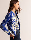 Militärjacke aus Jersey-Blau