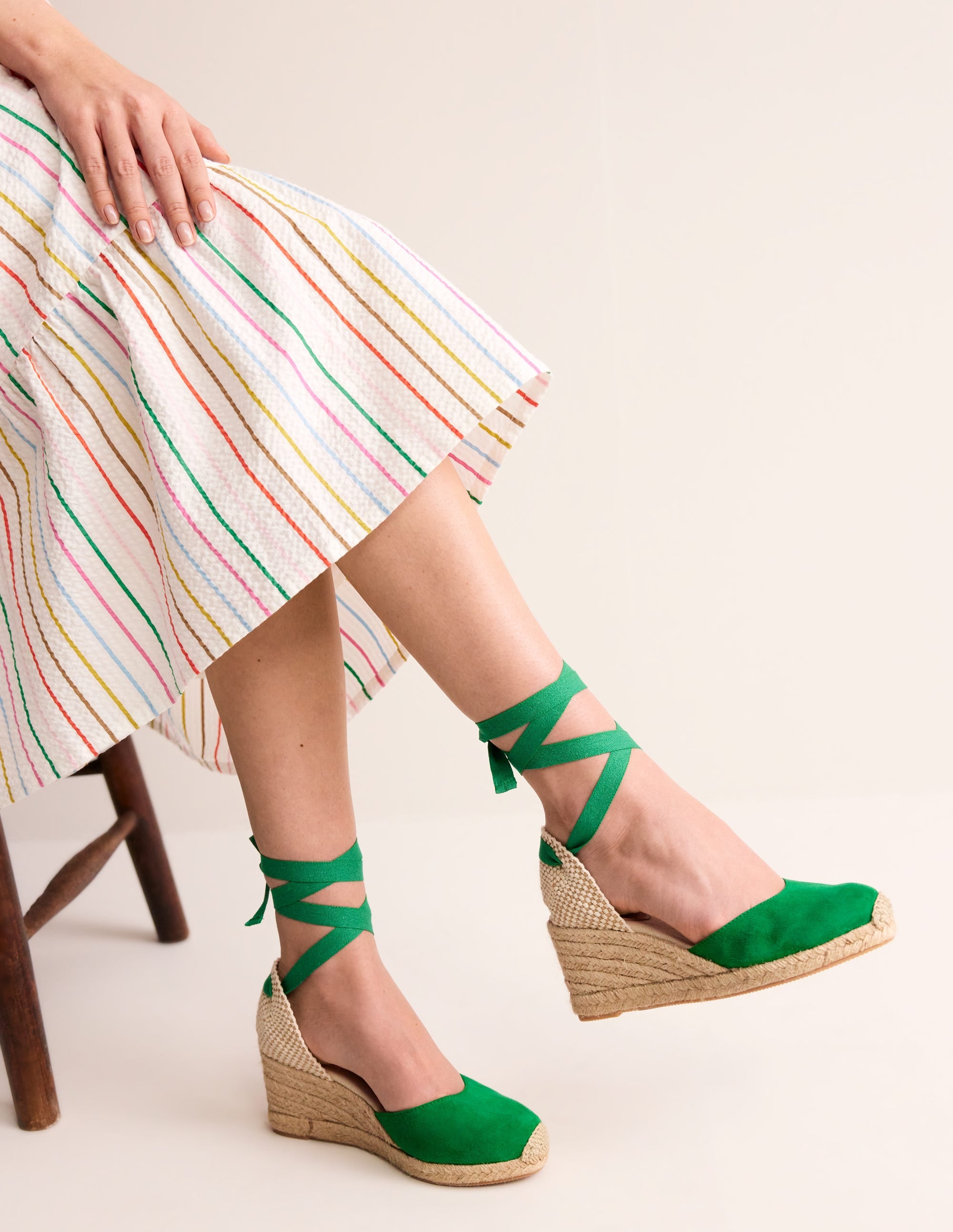Cassie Espadrilles mit Keilabsatz-Baumgrün - Image 1