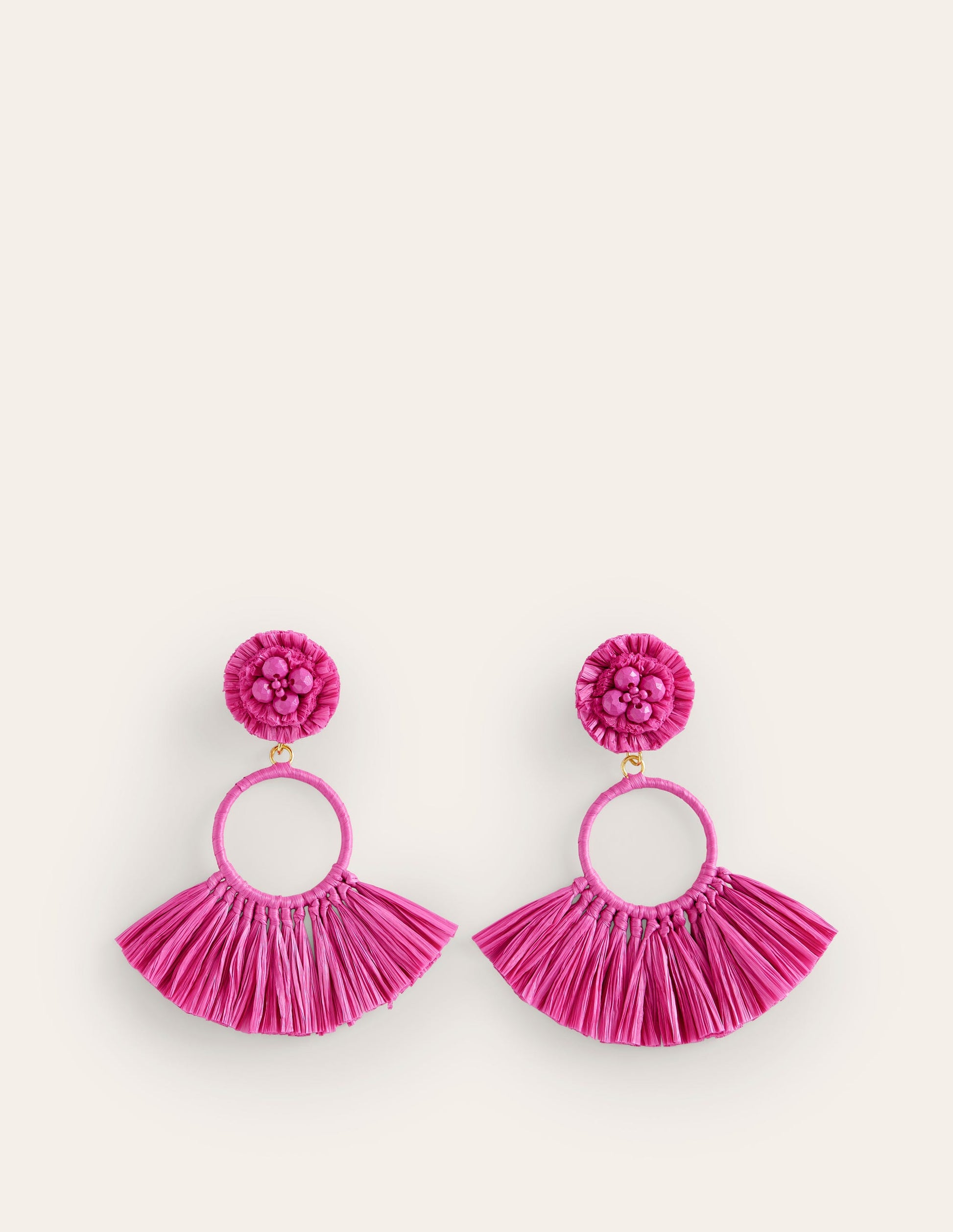 Tassel Ring Earrings-Plum Blossom-2