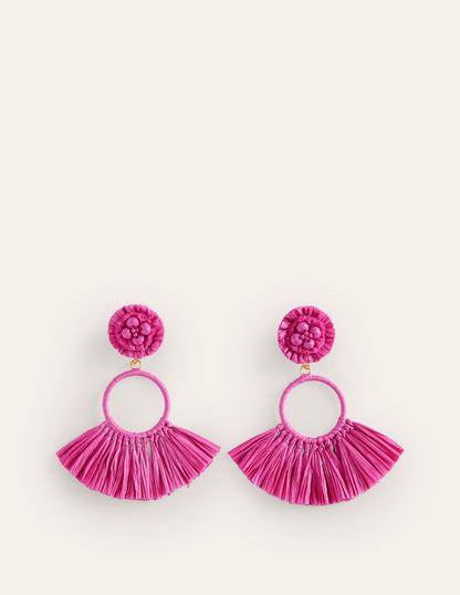 Tassel Ring Earrings-Plum Blossom-2
