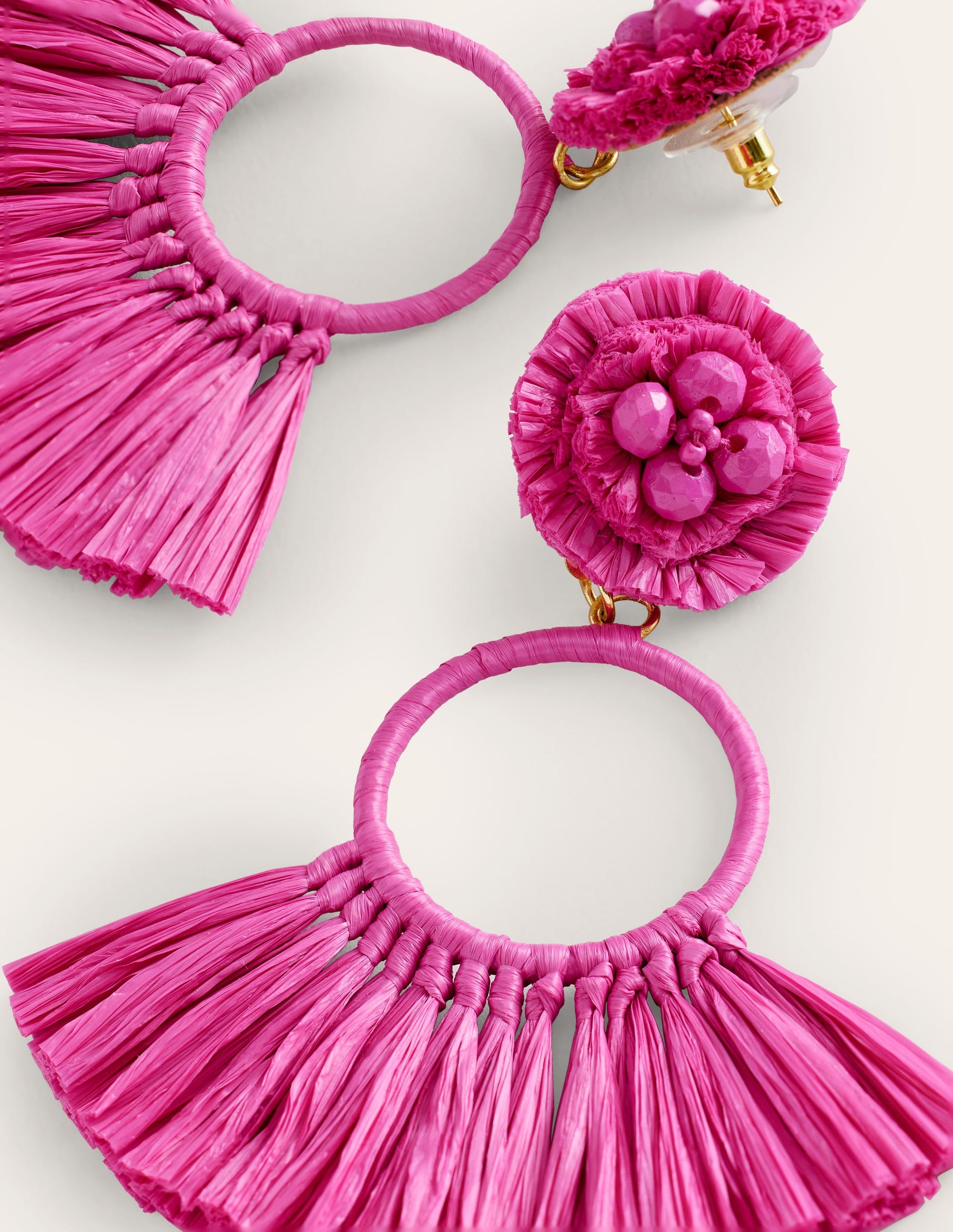 Tassel Ring Earrings-Plum Blossom-3