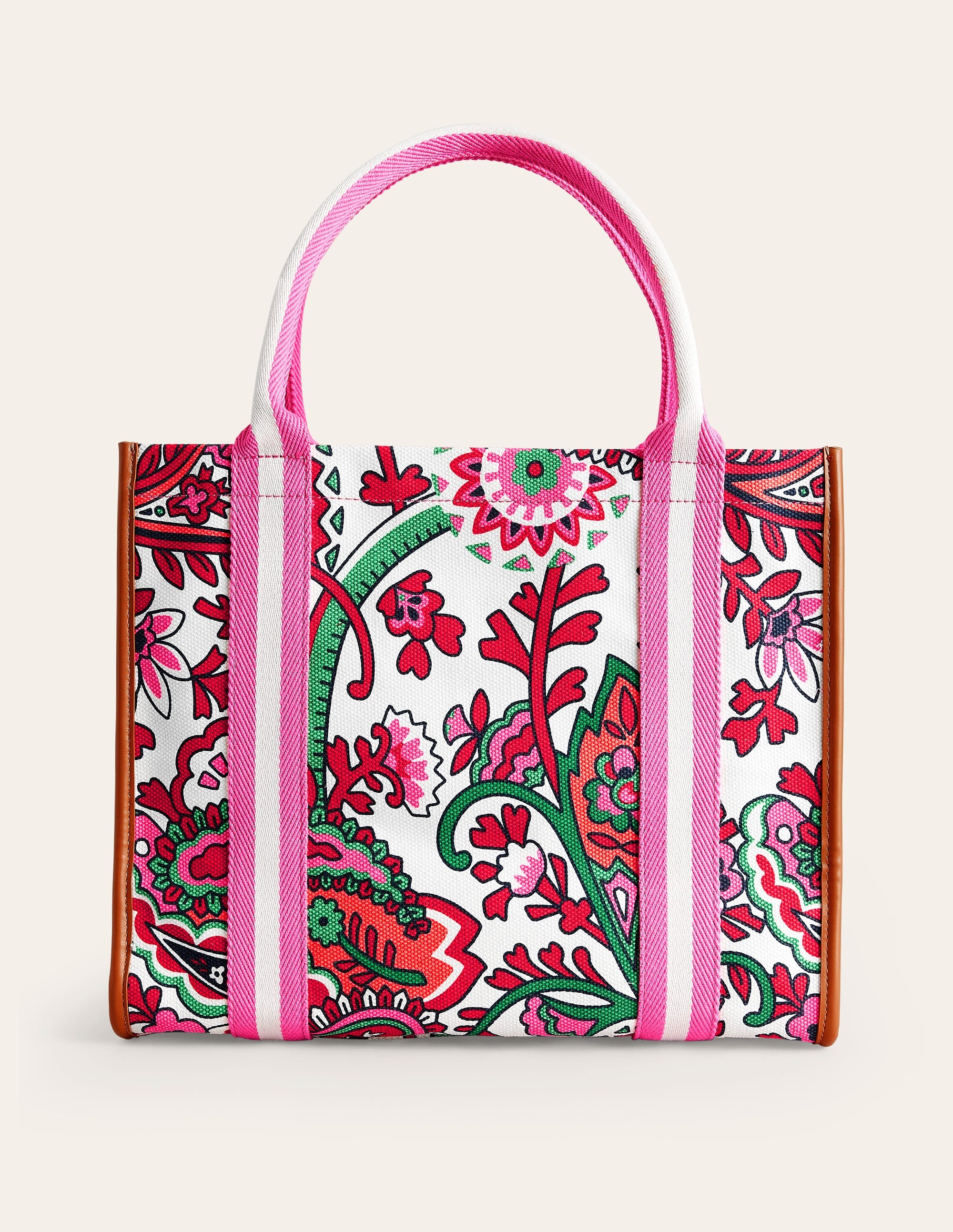 Tilda Canvas-Tragetasche-Naturweiß, Phantasievolles Paisley - Image 2