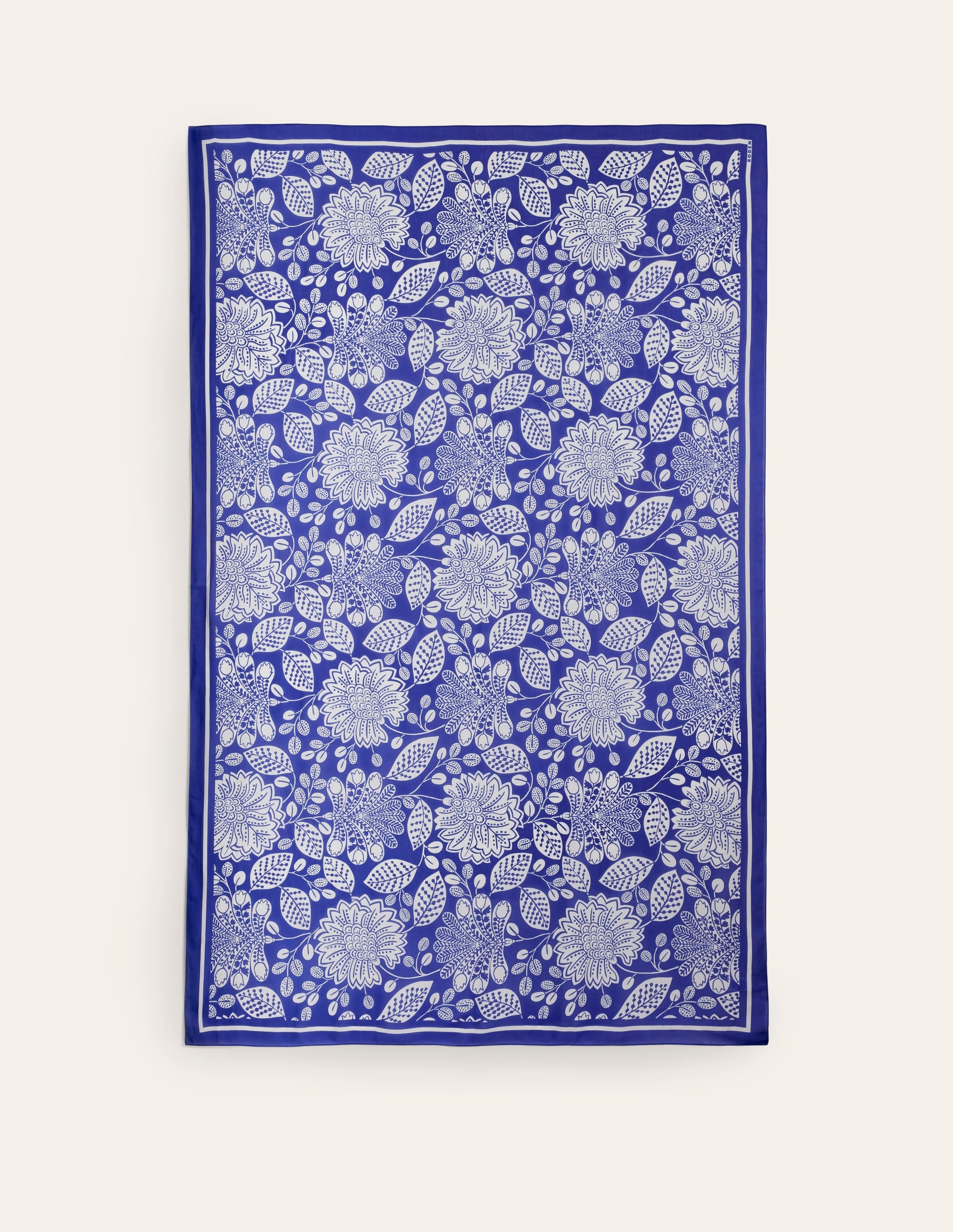 Foulard imprimé façon paréo-Bleu vif, motif Gardenia Swirl - Image 5