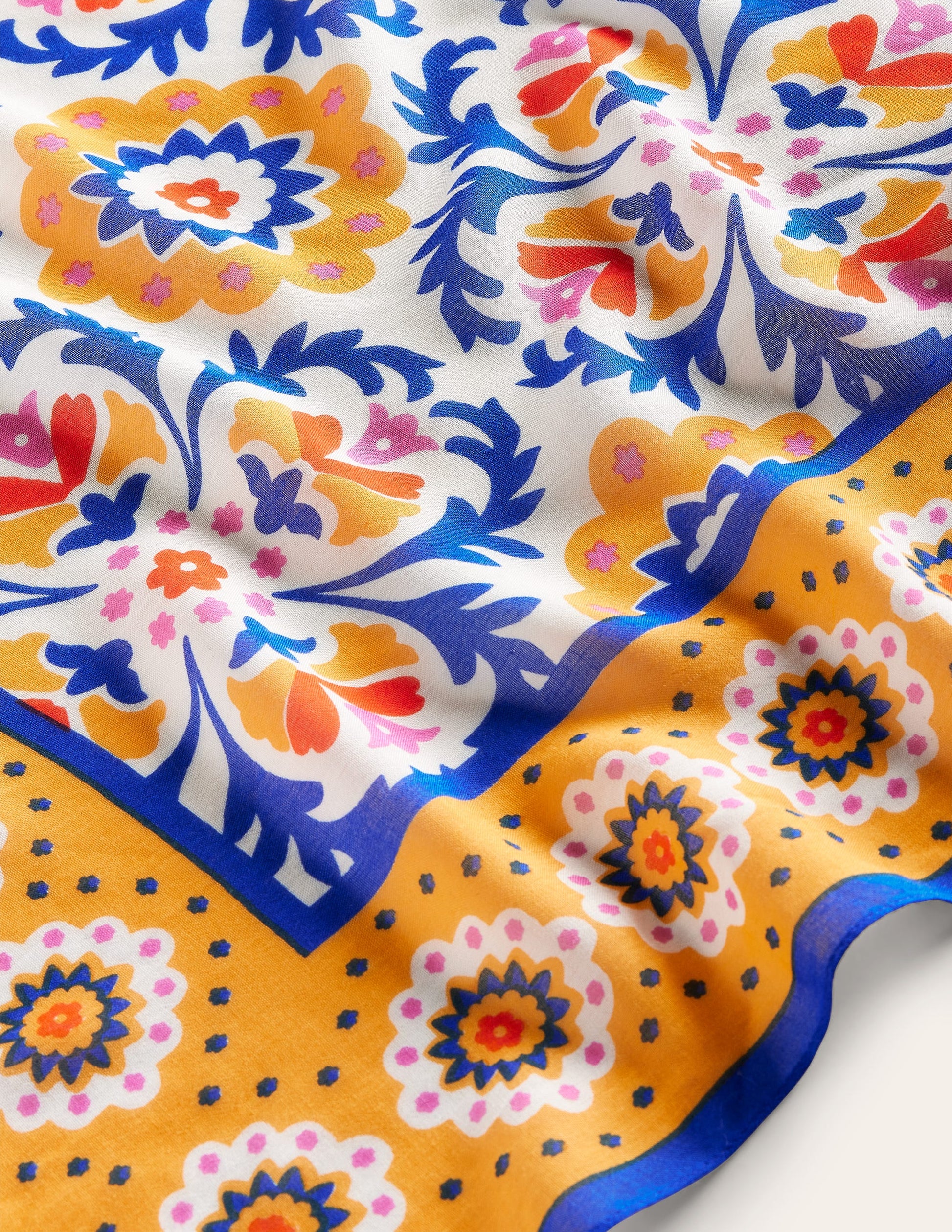 Sarong-Schal mit Muster-Künstlerisches Gold, Mosaik Blüte-3